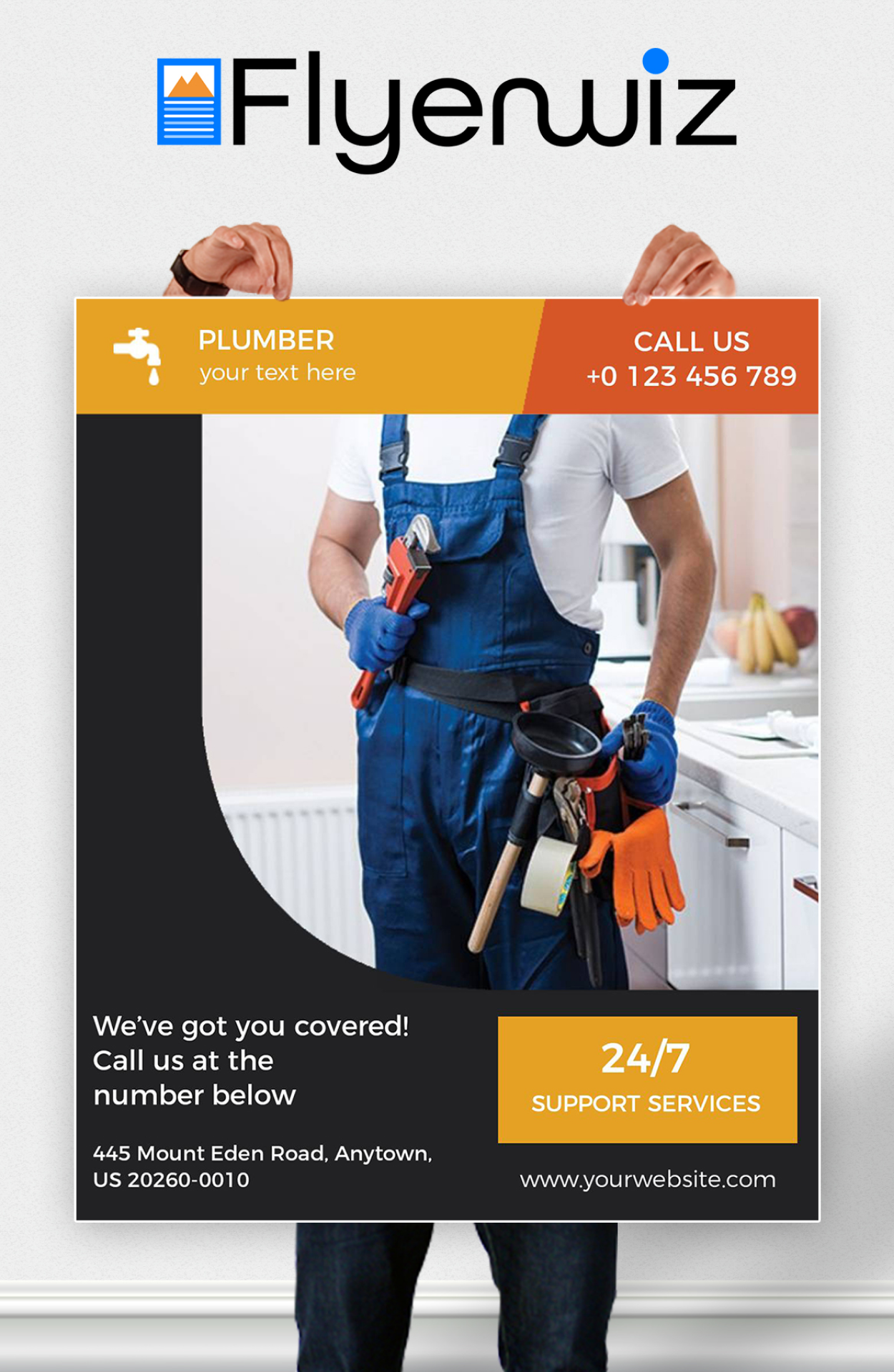 اسکرین شات 1 برنامه Flyer Maker, AI Poster Maker