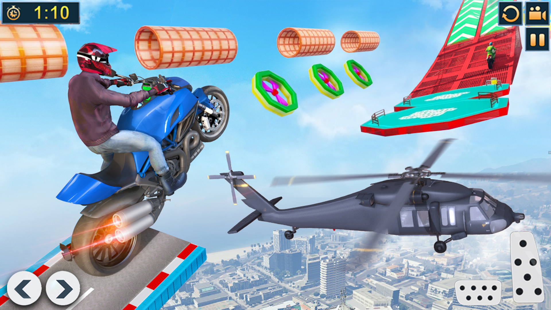 اسکرین شات 5 برنامه Mega Ramp GT Bike Stunt Games