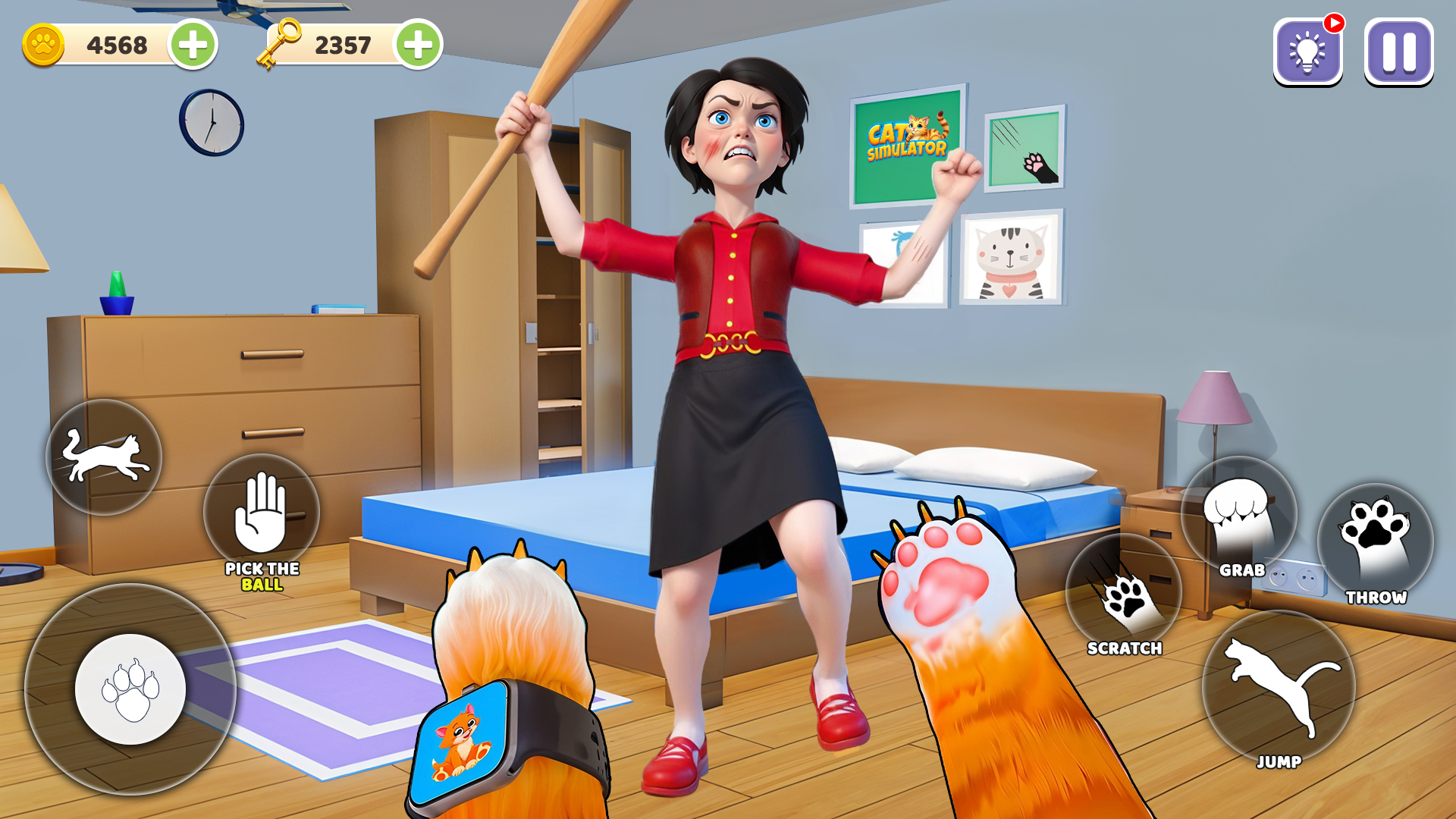 اسکرین شات 6 بازی Cat Simulator: Scary Mom Games