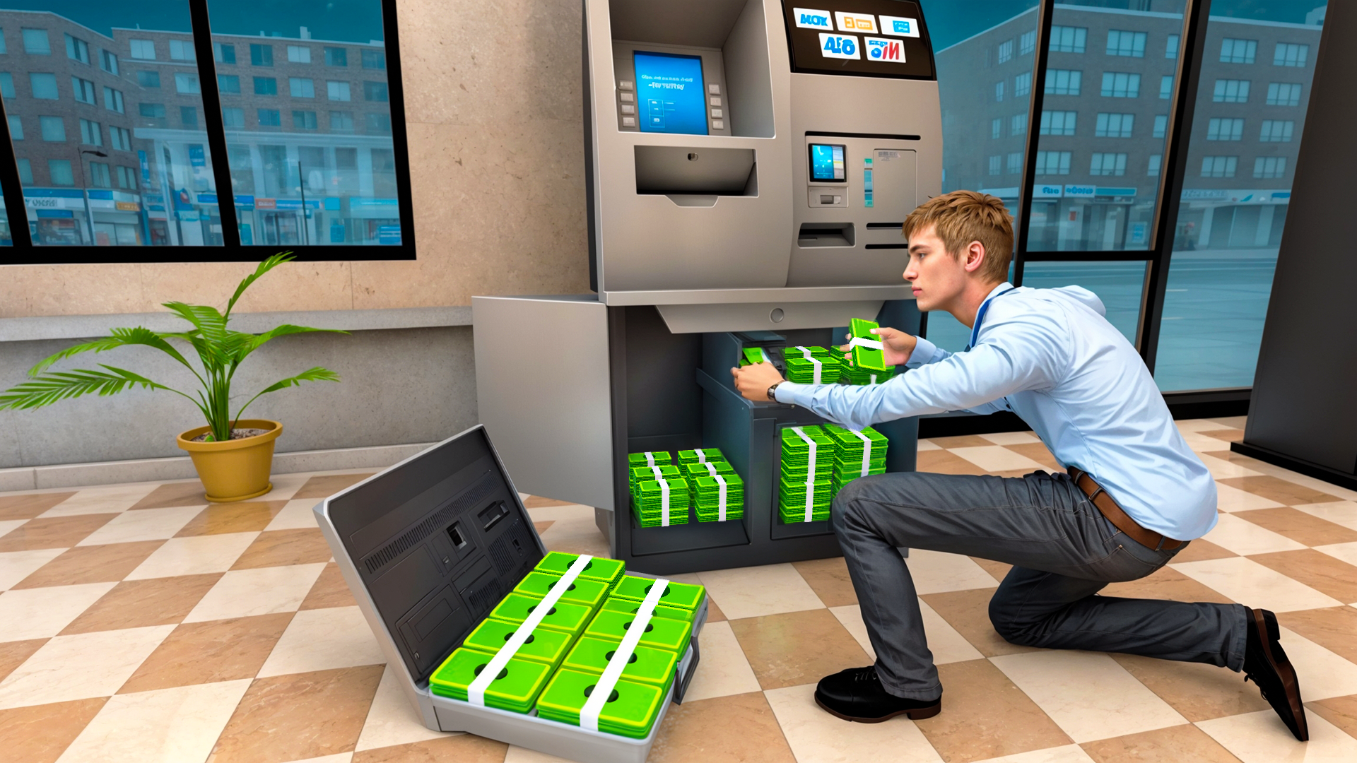 اسکرین شات 3 بازی Idle Bank Simulator Money Game