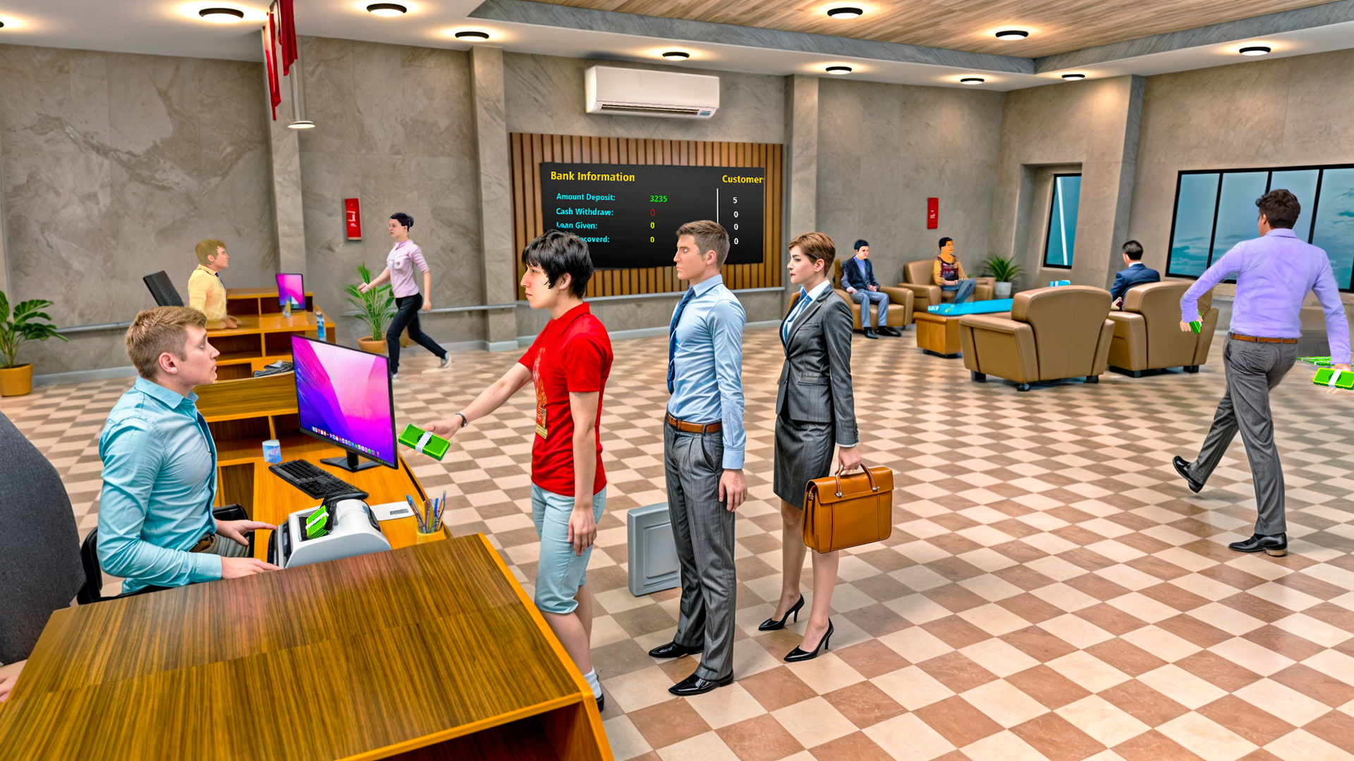 اسکرین شات 6 بازی Idle Bank Simulator Money Game