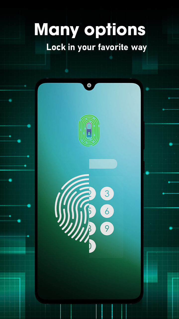اسکرین شات 3 برنامه App Lock : Fingerprint & Pin