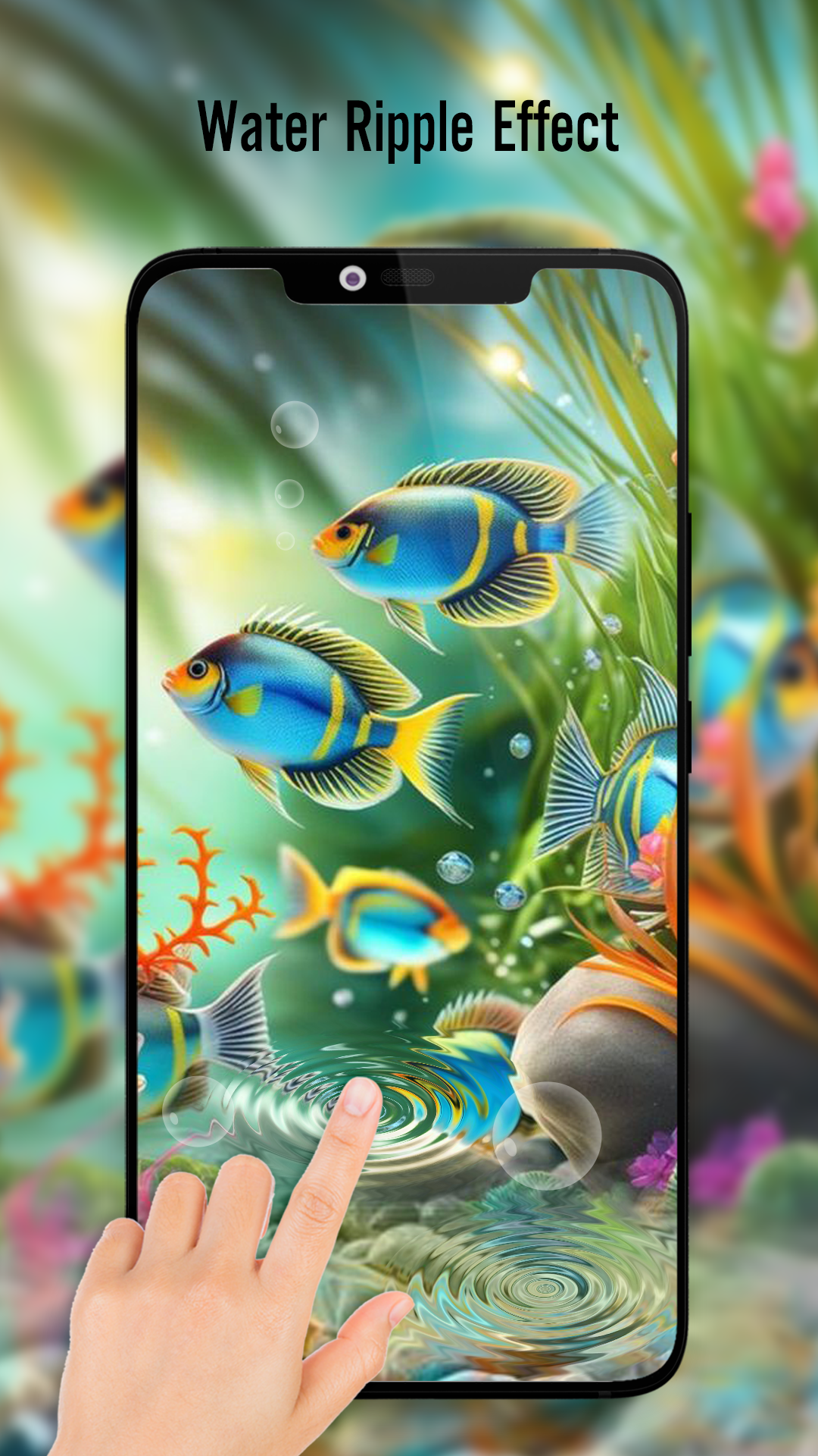اسکرین شات 4 برنامه Fish On Screen 3D Wallpaper