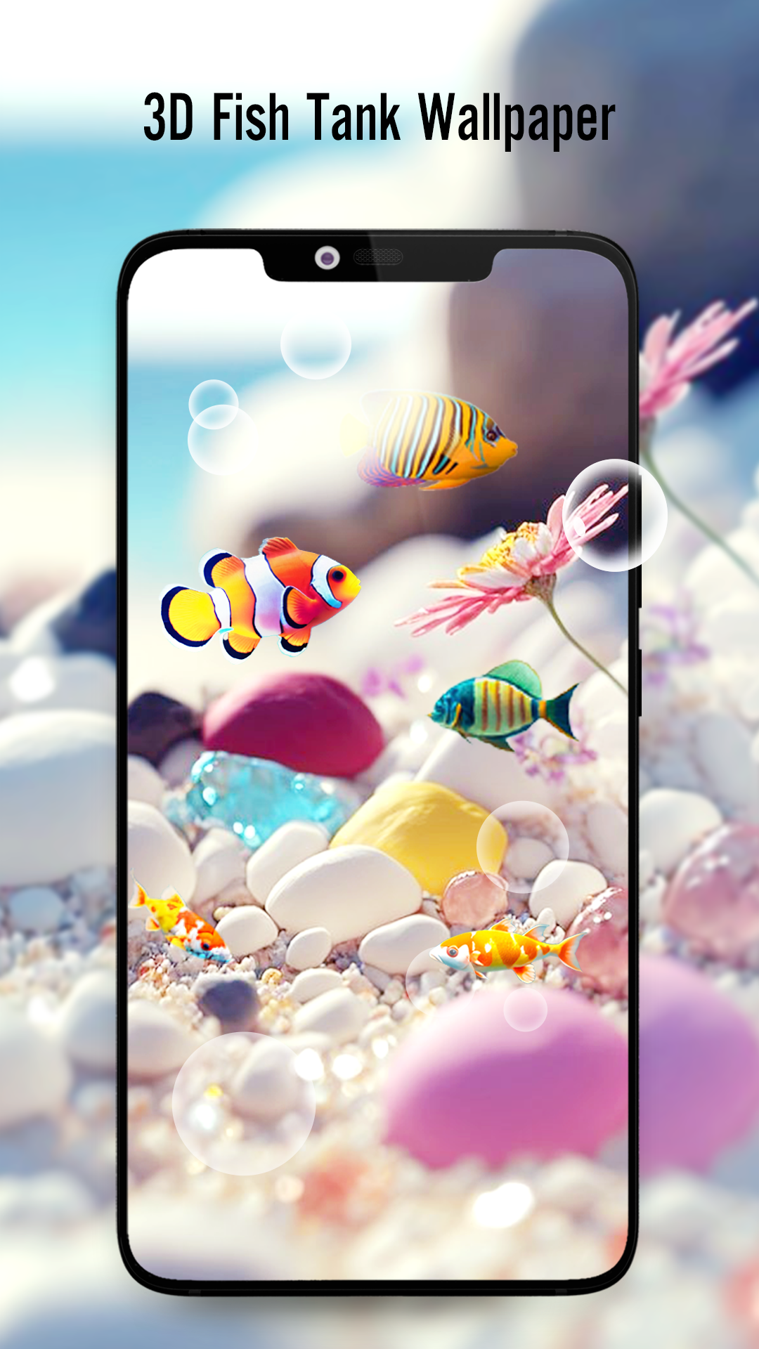 اسکرین شات 1 برنامه Fish On Screen 3D Wallpaper