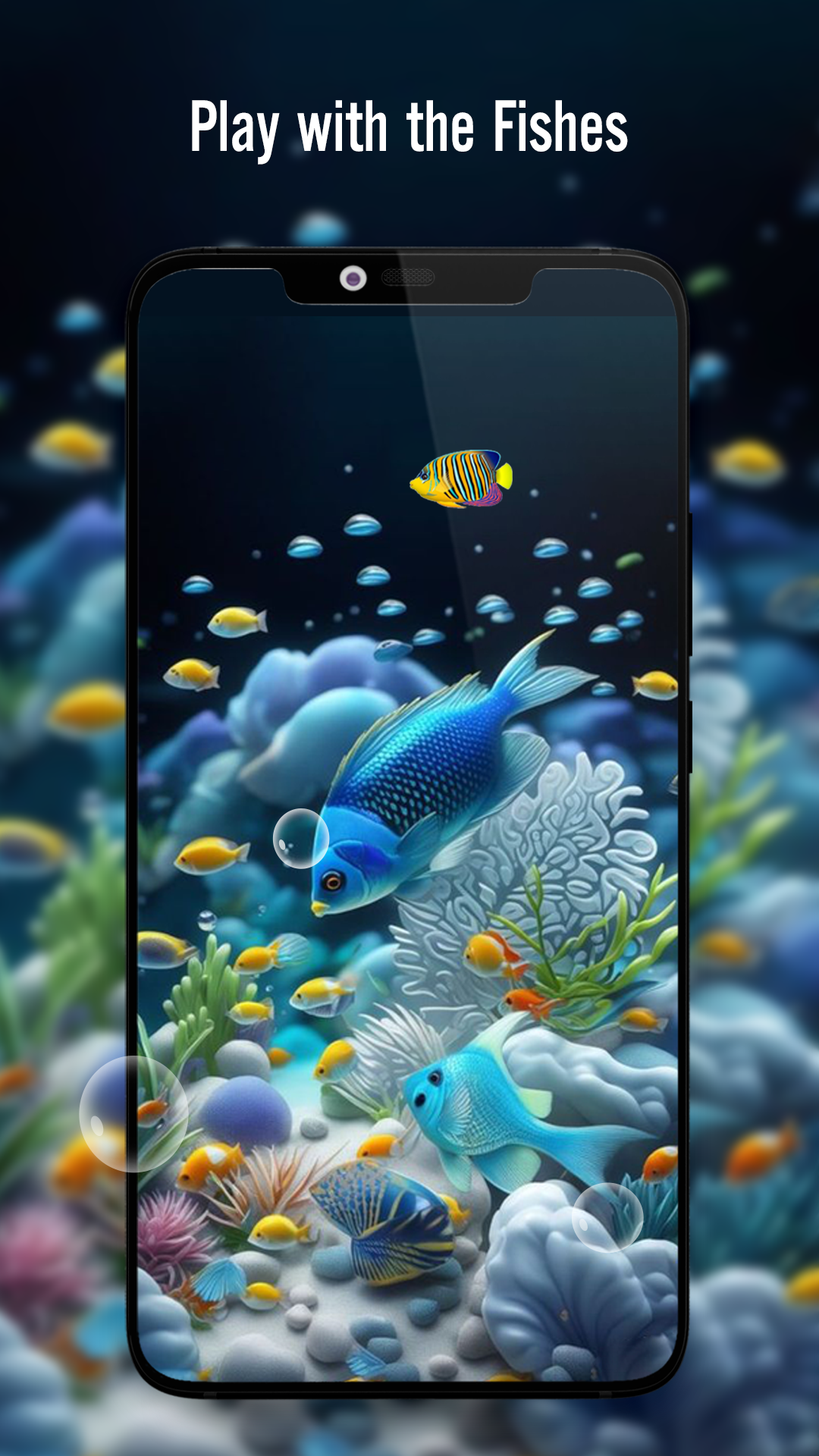 اسکرین شات 2 برنامه Fish On Screen 3D Wallpaper