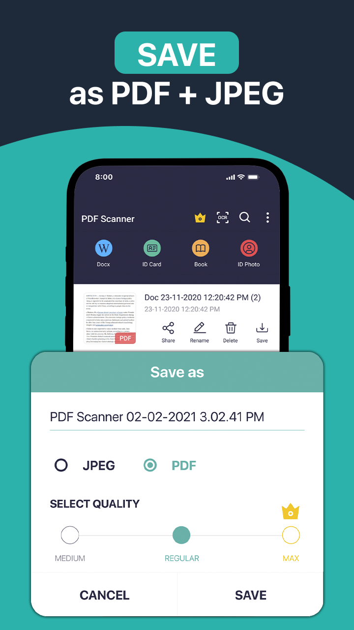 اسکرین شات 2 برنامه PDF Scanner App, OCR Scan PDF