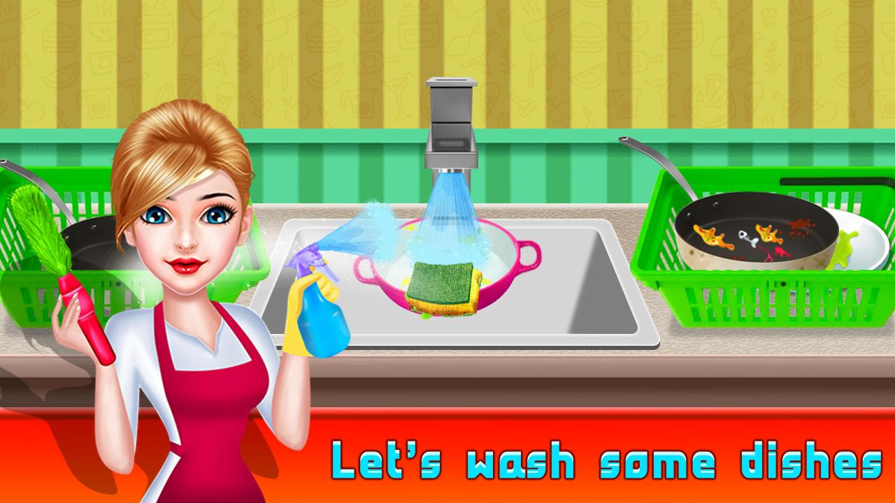 اسکرین شات 5 برنامه Kitchen Cleaning , Cooking Fun