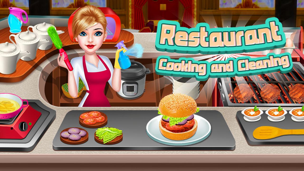اسکرین شات 1 برنامه Kitchen Cleaning , Cooking Fun