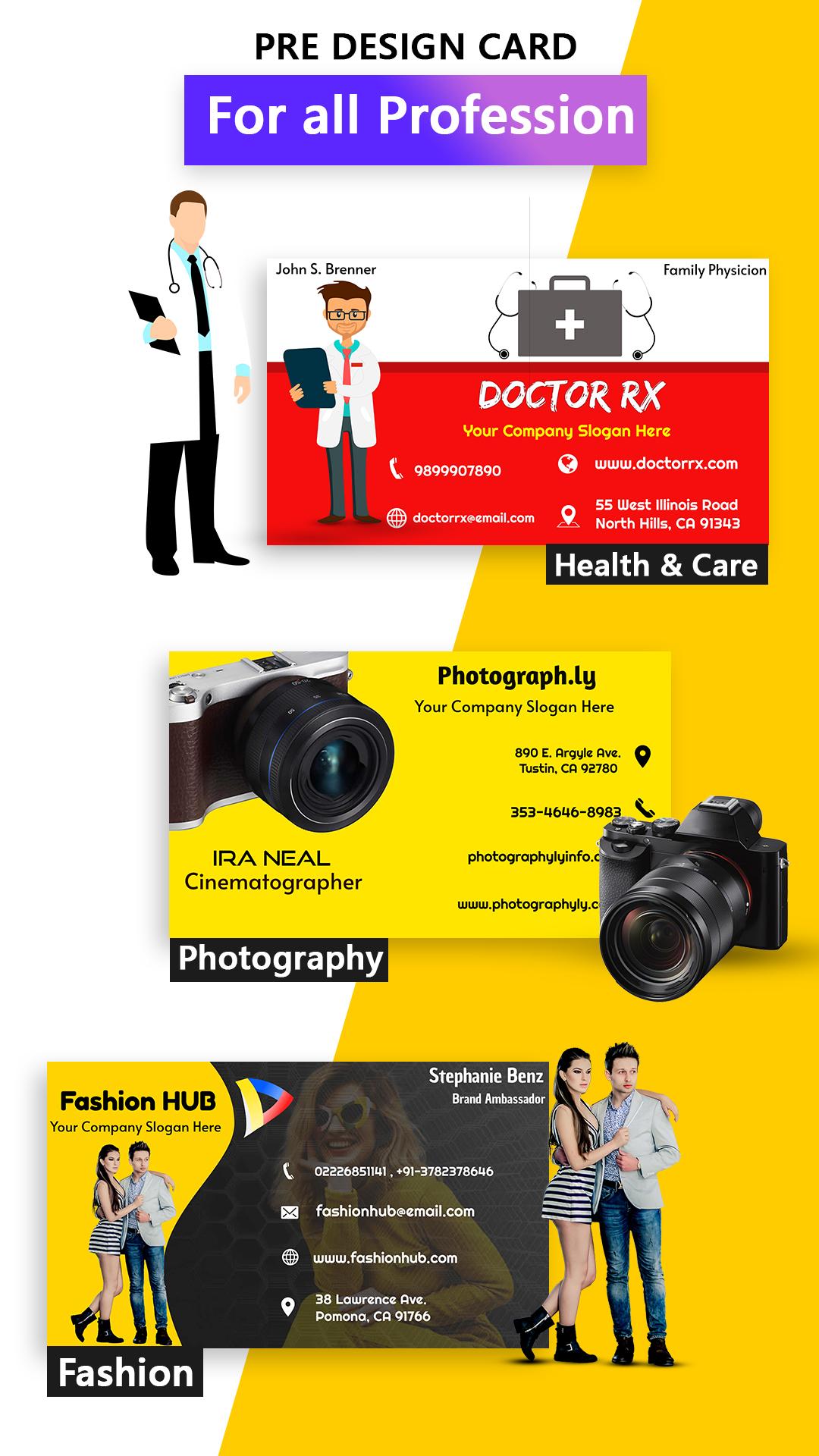 اسکرین شات 3 برنامه Digital Business Card Maker