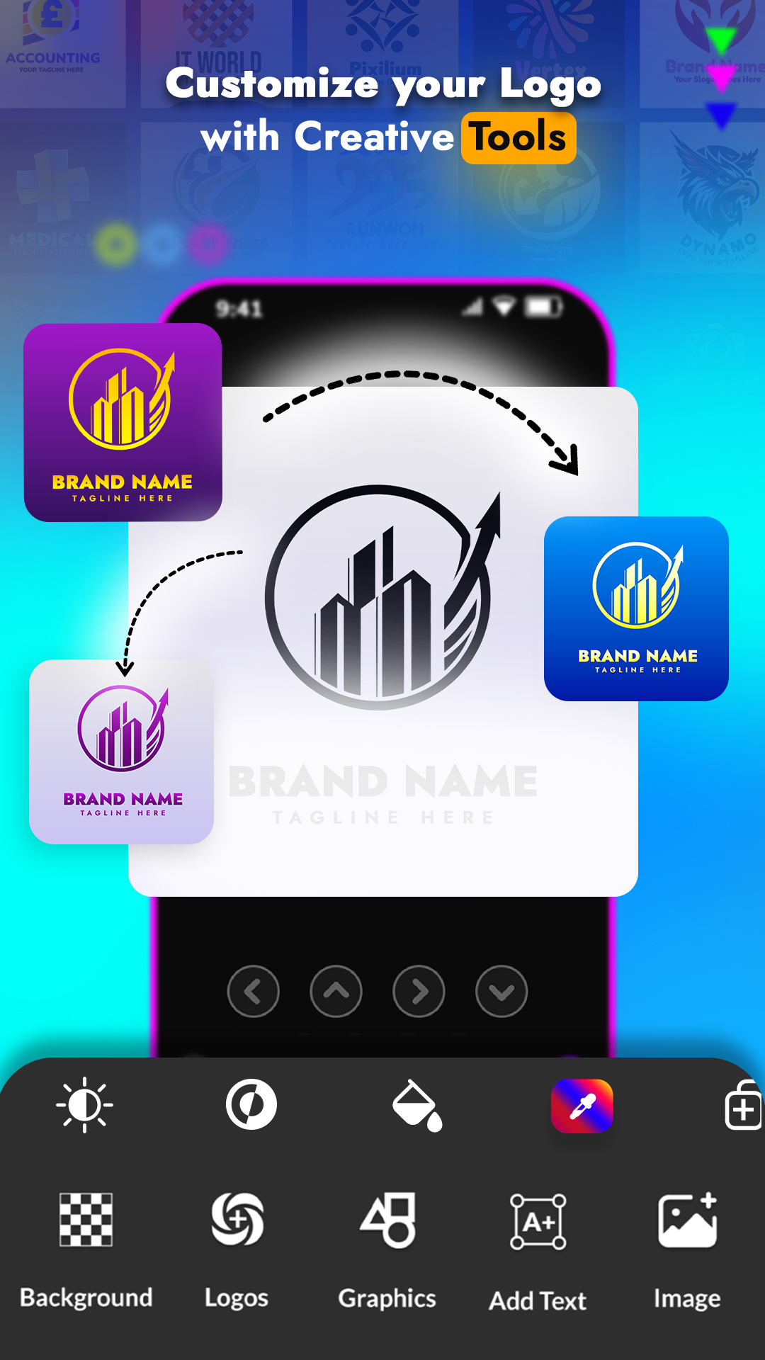 اسکرین شات 4 برنامه Logo Maker - Brand Logo Design