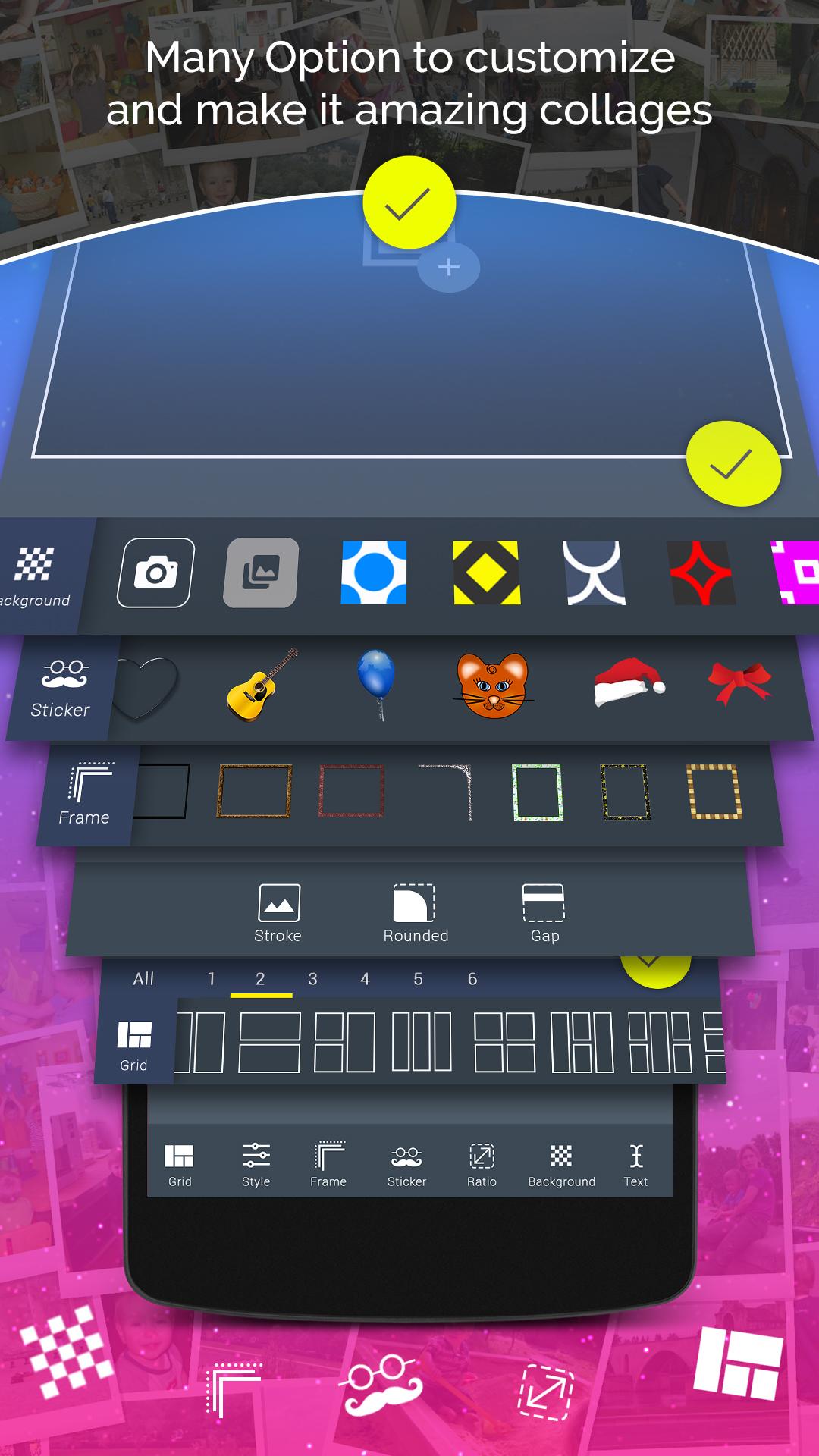 اسکرین شات 3 برنامه Photo Collage Editor
