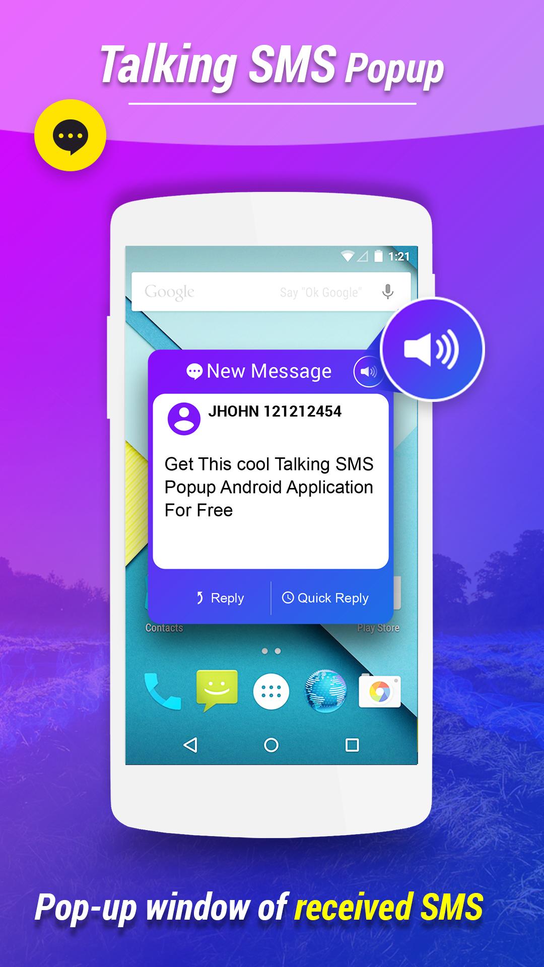اسکرین شات 2 برنامه Caller Name Speaker