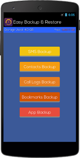 اسکرین شات 1 برنامه Easy Backup & Restore