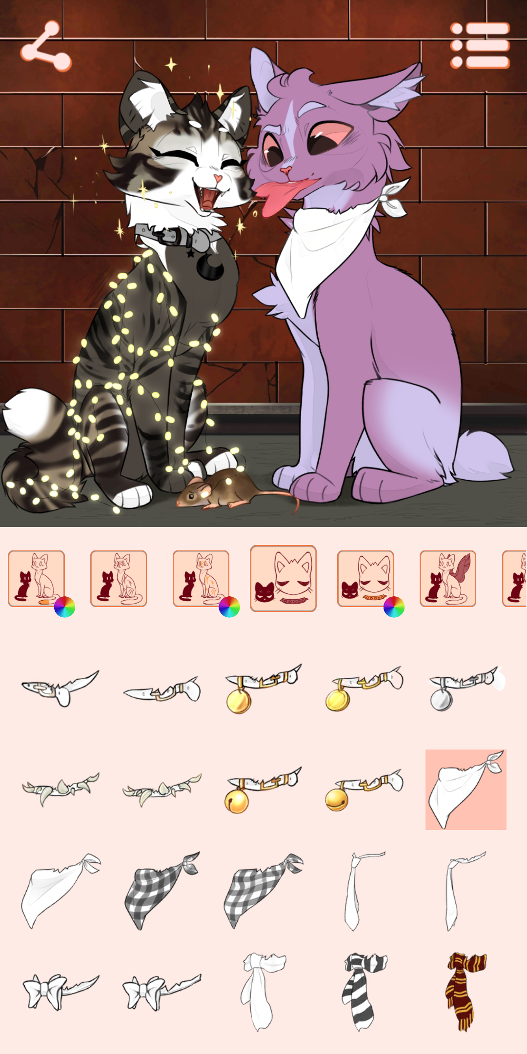 اسکرین شات 7 برنامه Avatar Maker: Couple of Cats