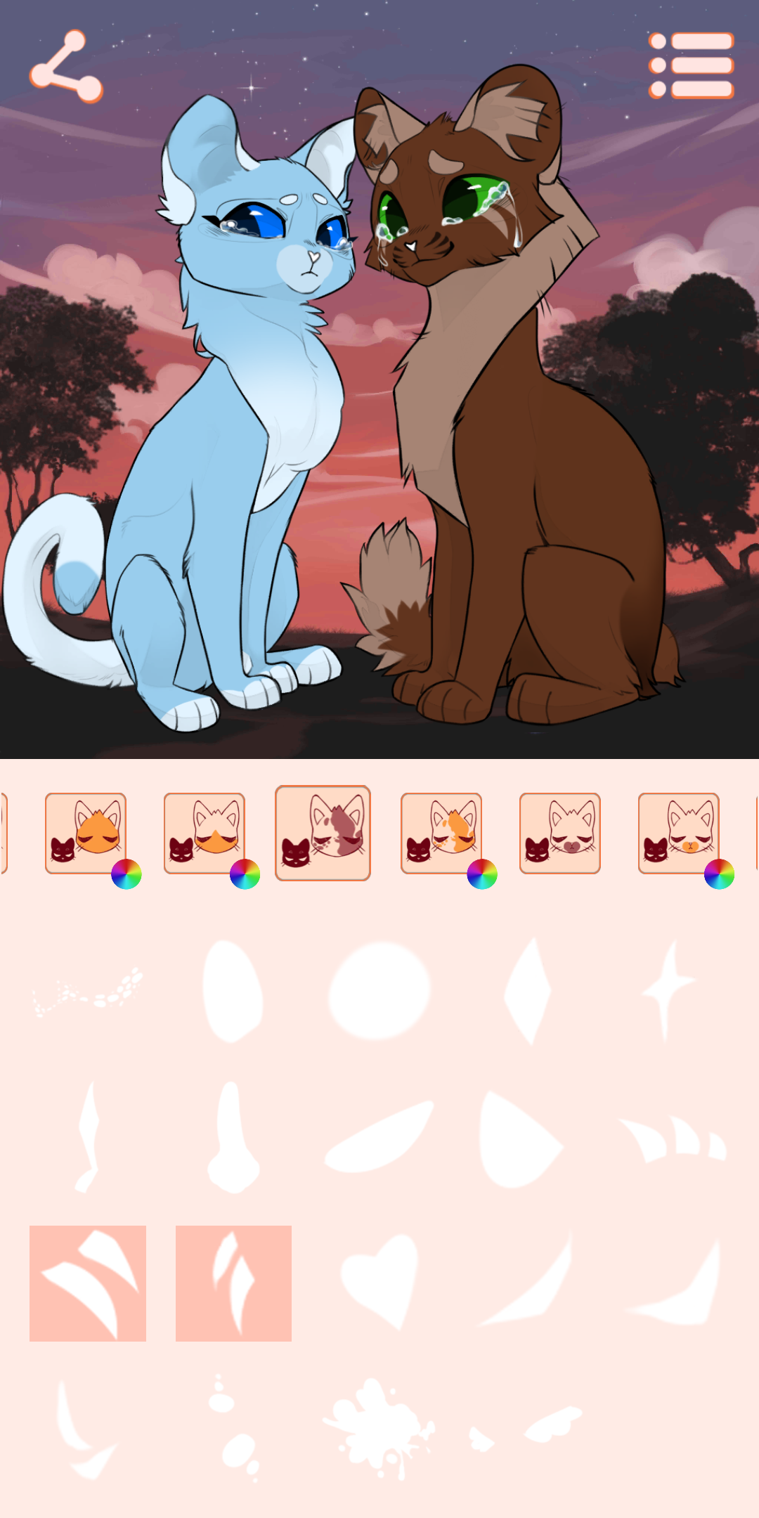 اسکرین شات 6 برنامه Avatar Maker: Couple of Cats