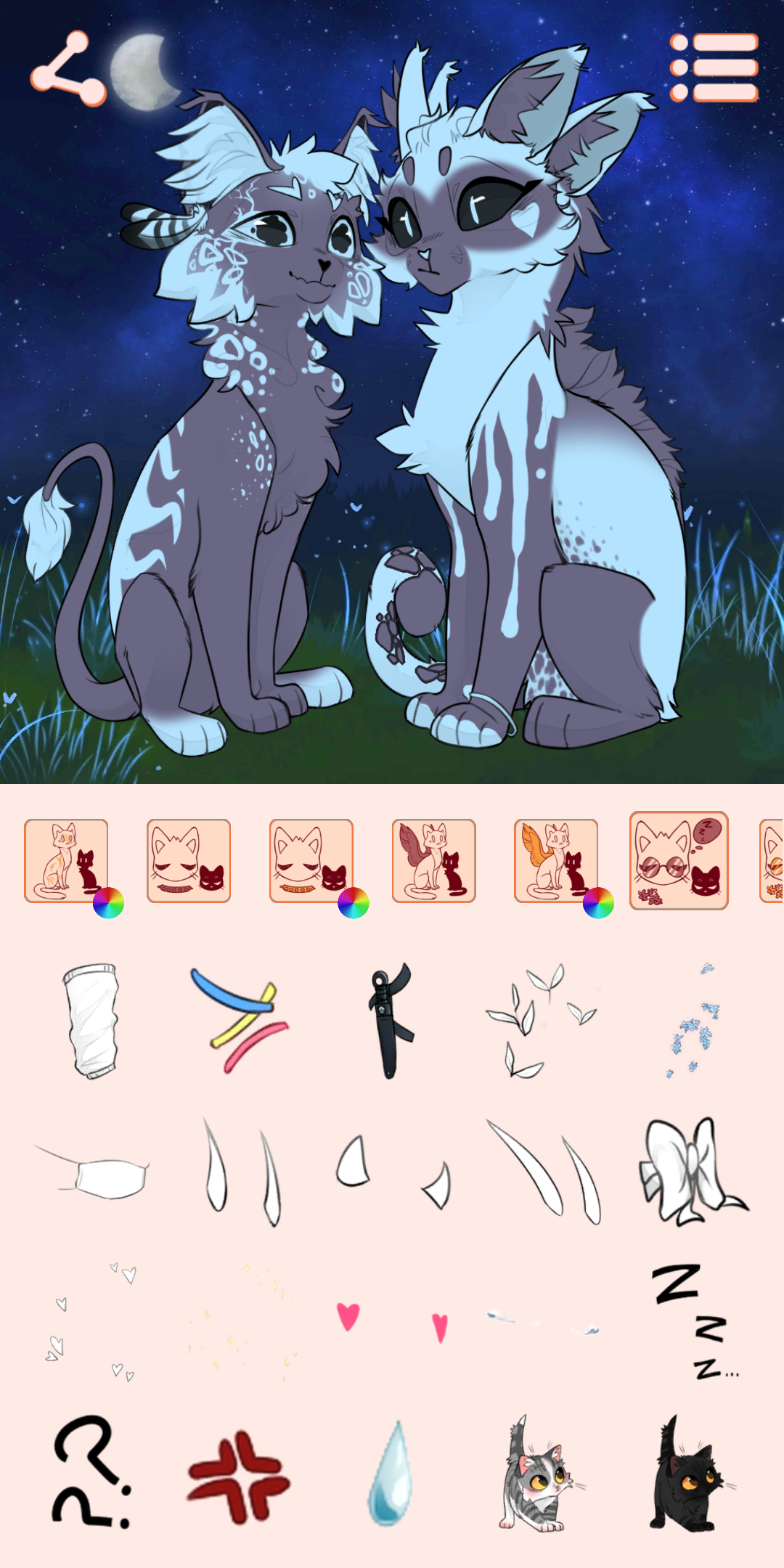اسکرین شات 3 برنامه Avatar Maker: Couple of Cats