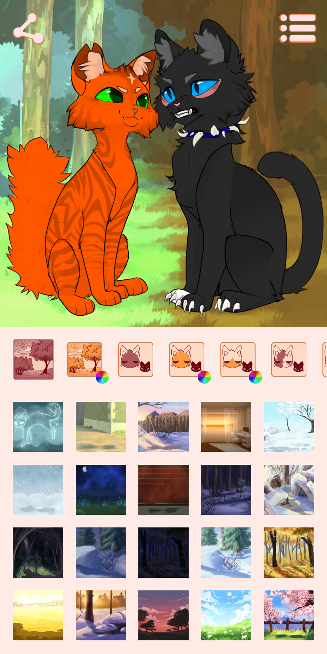 اسکرین شات 1 برنامه Avatar Maker: Couple of Cats