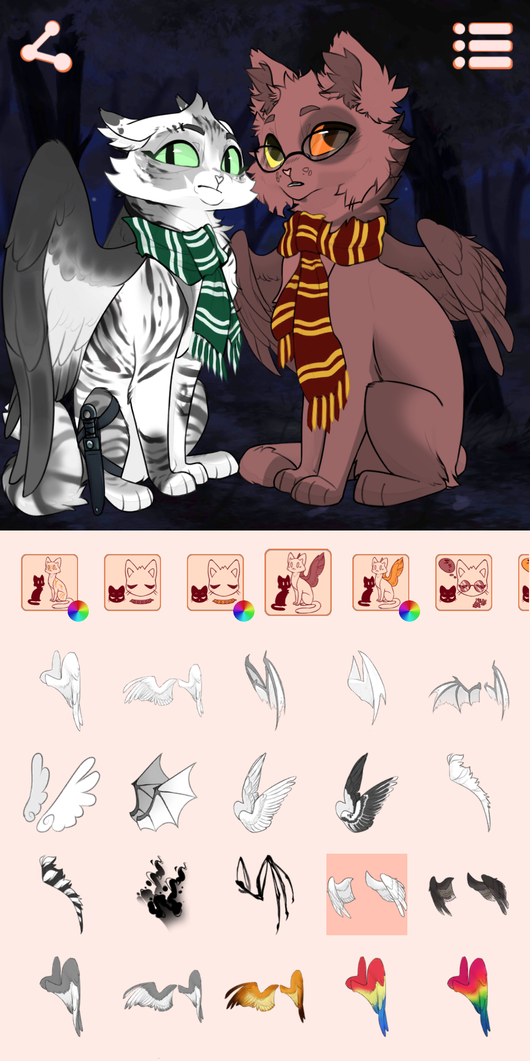 اسکرین شات 5 برنامه Avatar Maker: Couple of Cats