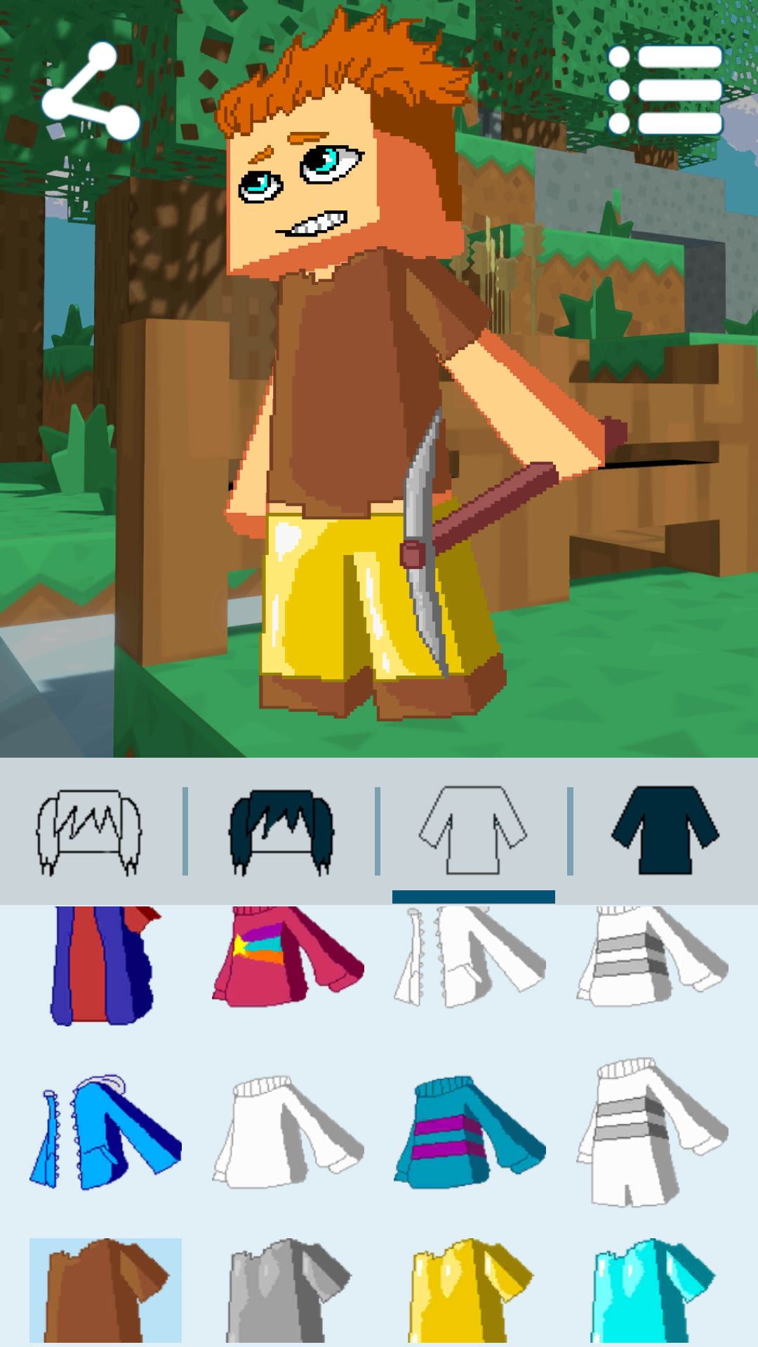 اسکرین شات 1 برنامه Avatar Maker: Cube Games