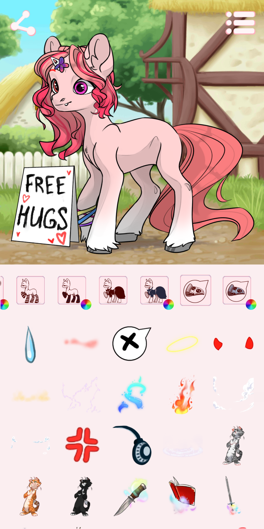 اسکرین شات 4 برنامه Avatar Maker: Fantasy Pony
