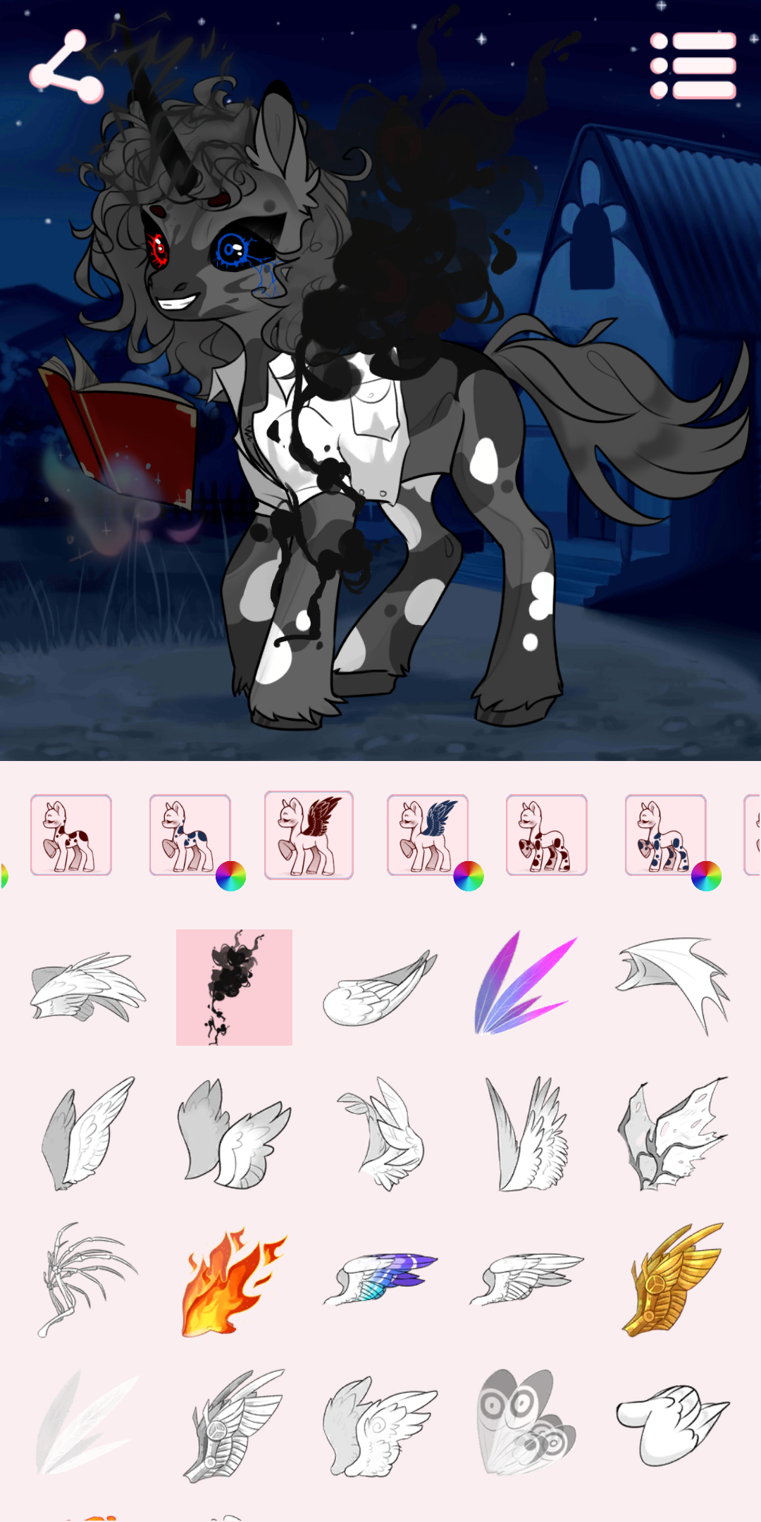 اسکرین شات 8 برنامه Avatar Maker: Fantasy Pony