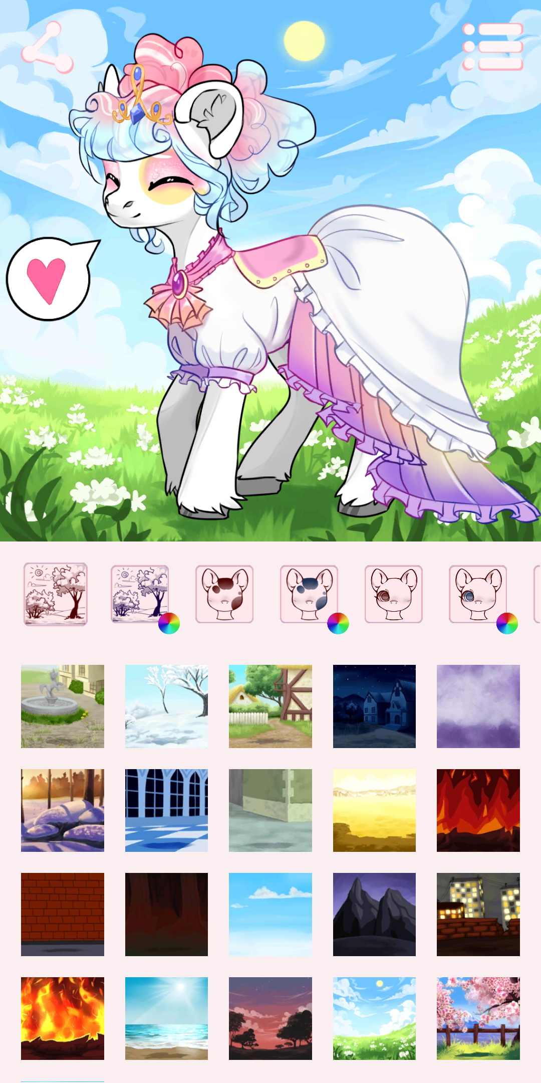 اسکرین شات 1 برنامه Avatar Maker: Fantasy Pony