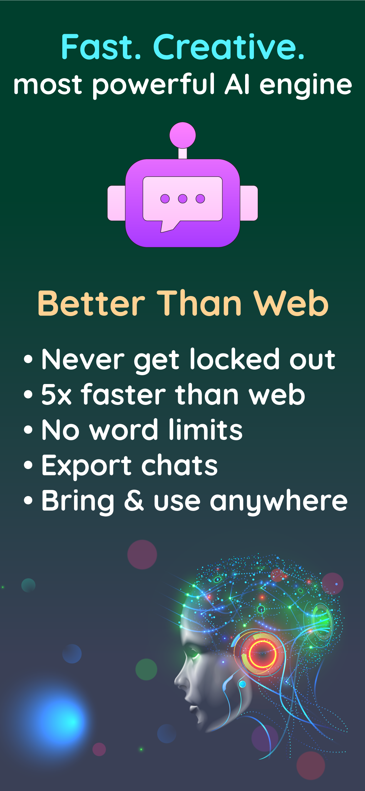 اسکرین شات 3 برنامه Chatster - Fast AI Chat Bot