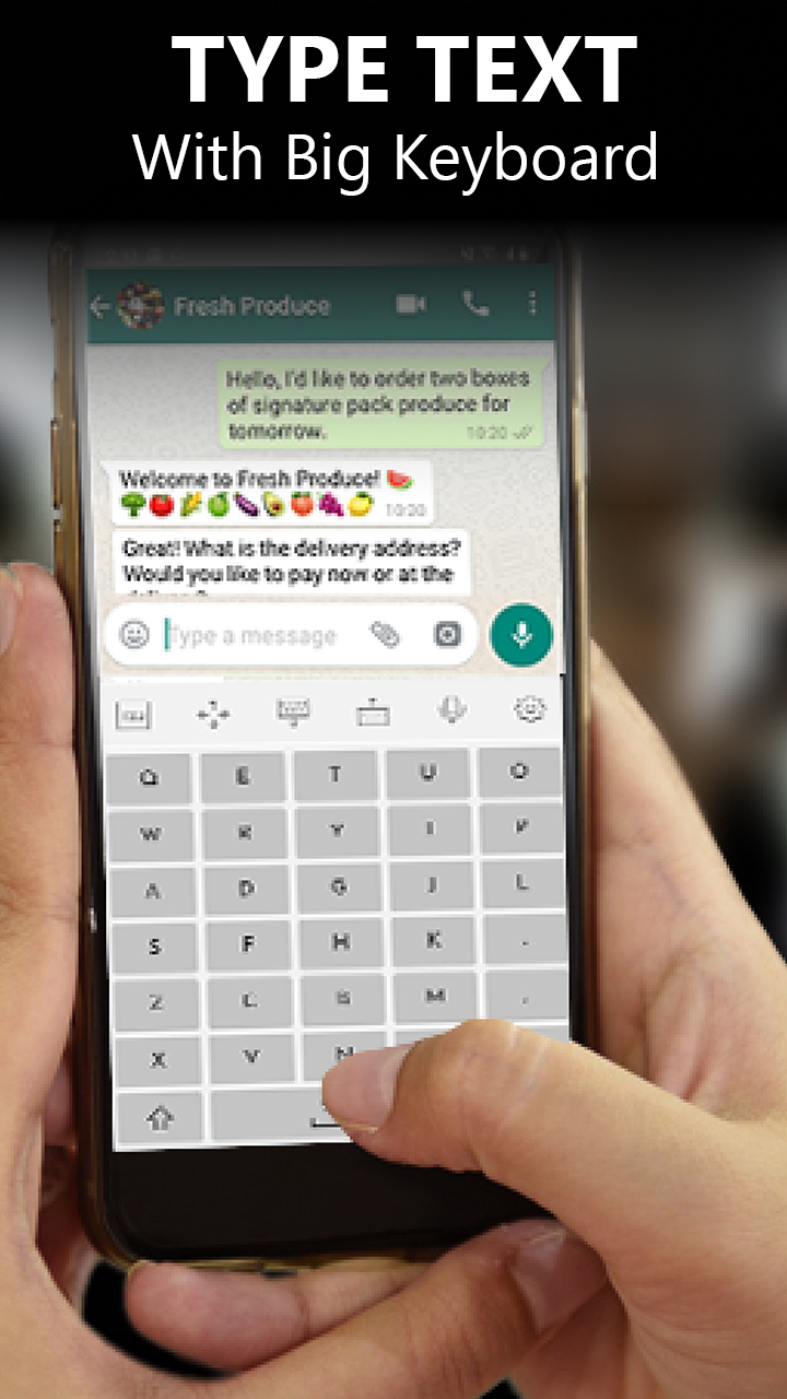 اسکرین شات 4 برنامه Big Button - Large keyboard