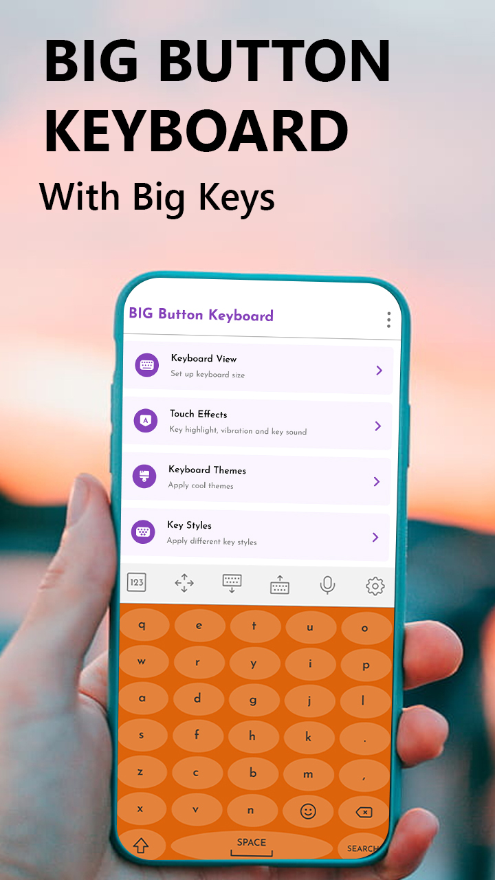 اسکرین شات 1 برنامه Big Button - Large keyboard
