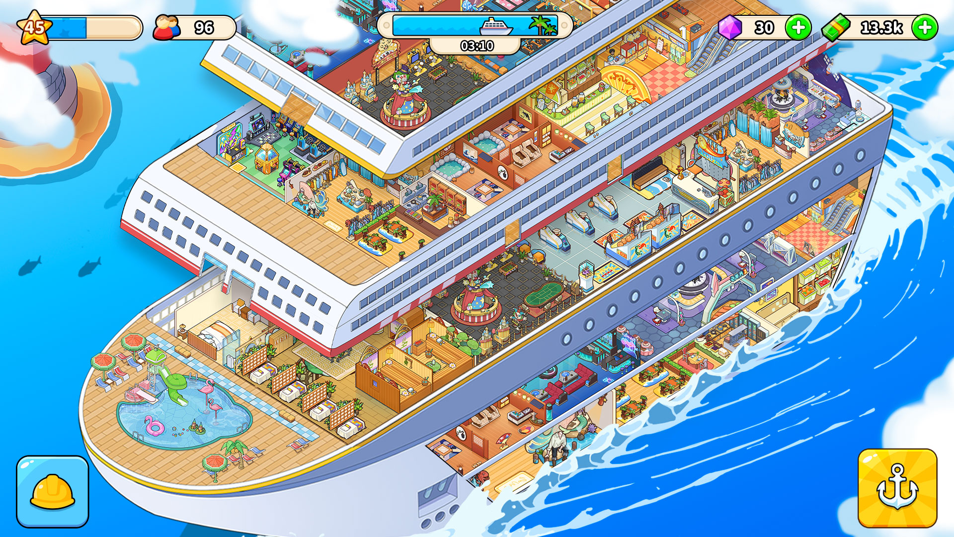 اسکرین شات 3 بازی My Cruise: Idle ship Tycoon