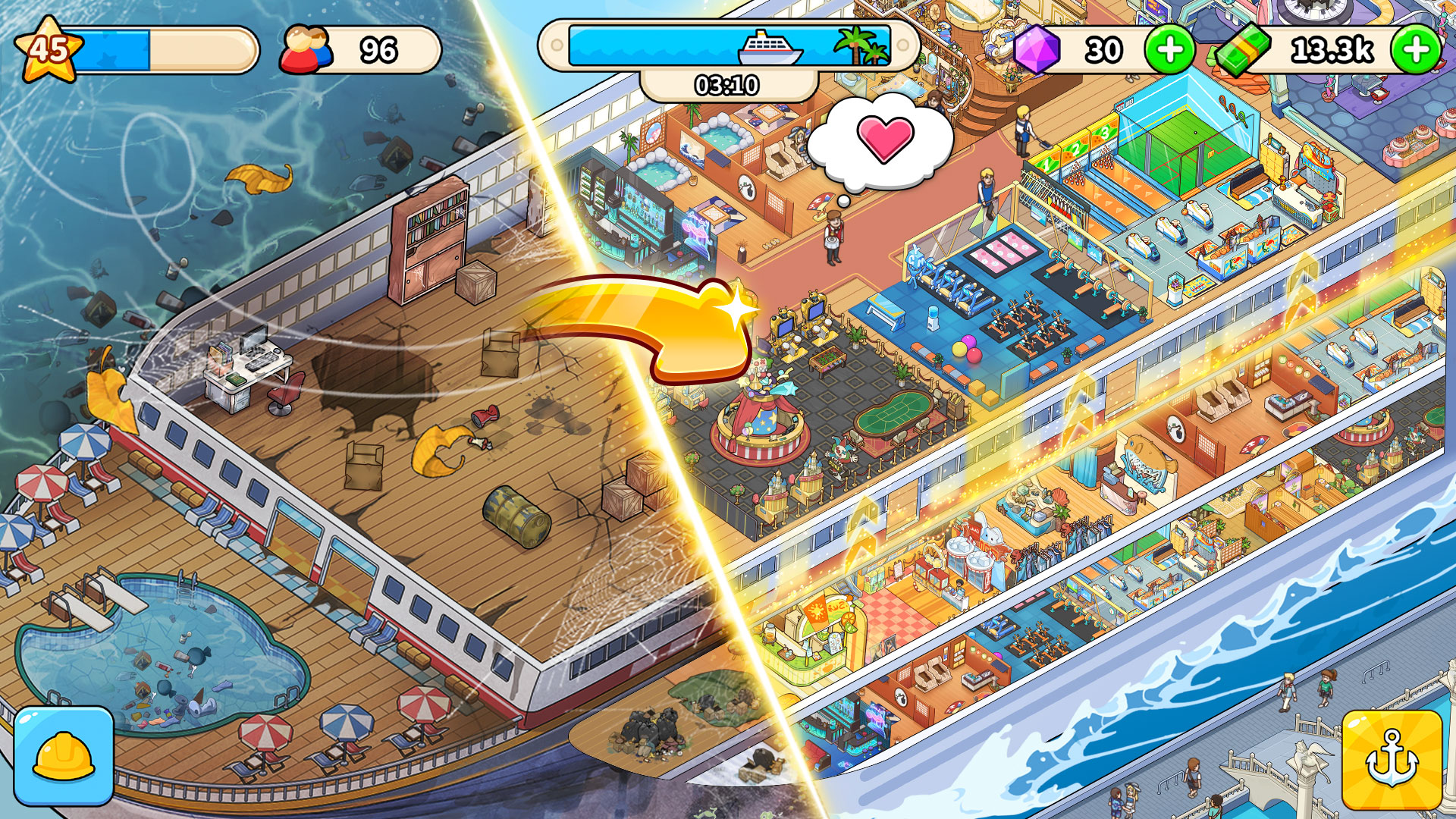 اسکرین شات 4 بازی My Cruise: Idle ship Tycoon