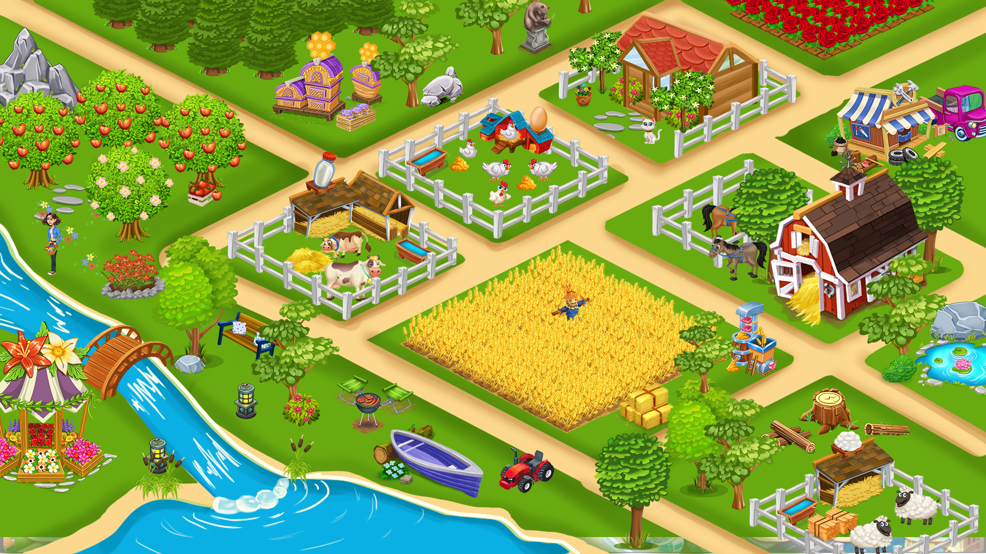 اسکرین شات 2 بازی Farm Garden City Offline Farm