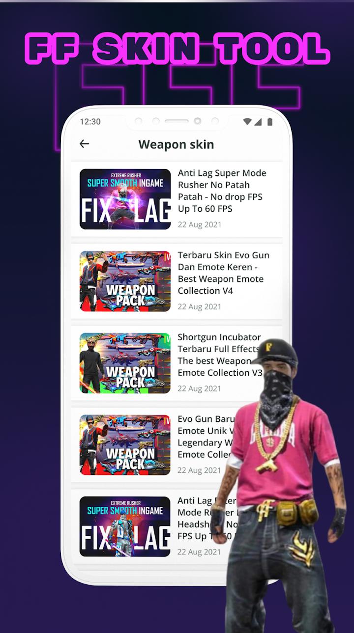 اسکرین شات 4 برنامه FFF: FF Skin Tools, Elite Bundles, Emotes & Pet