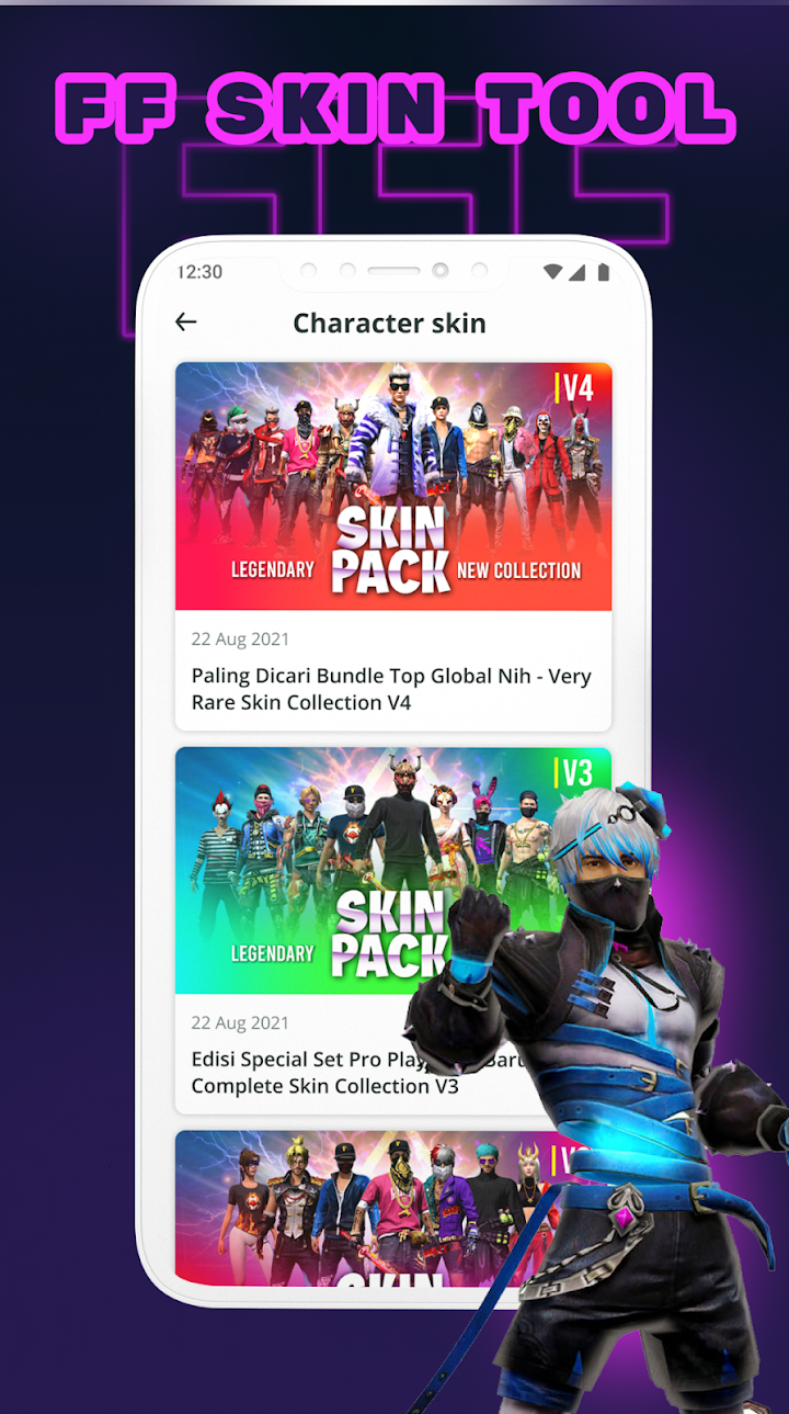 اسکرین شات 3 برنامه FFF: FF Skin Tools, Elite Bundles, Emotes & Pet