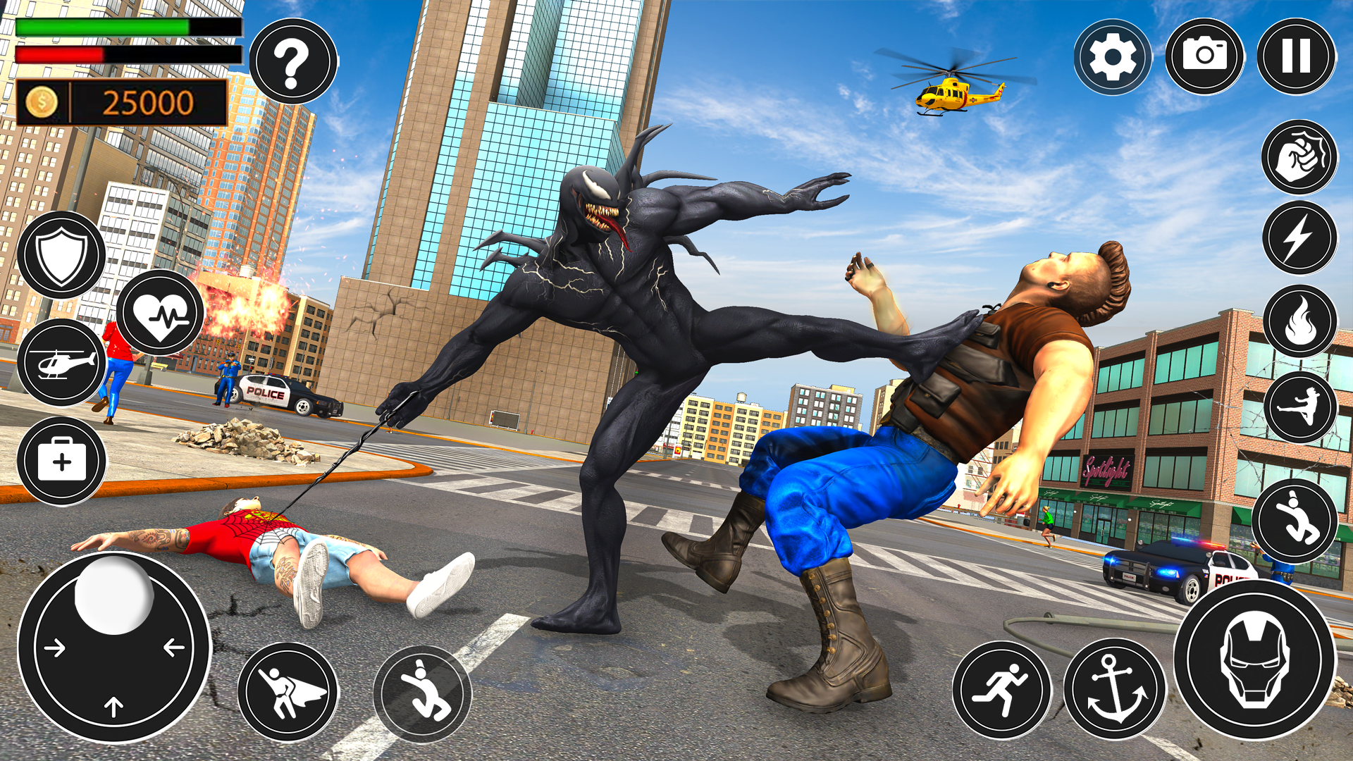 اسکرین شات 1 بازی Black Spider Rope Hero Man