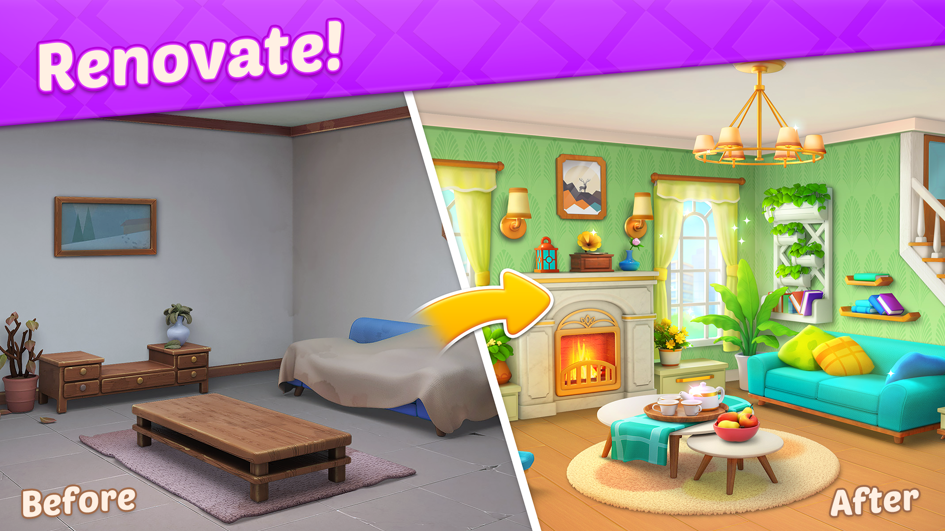 اسکرین شات 1 بازی Design Diary - Match 3 & Home