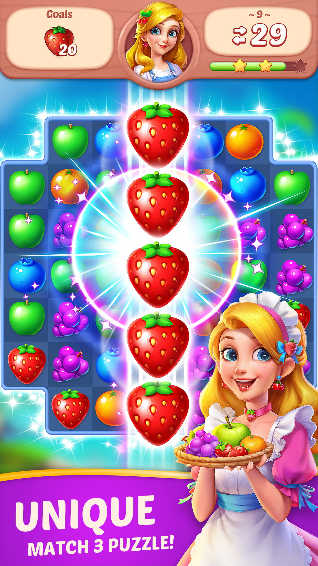 اسکرین شات 1 بازی Fruit Diary - Match 3 Puzzle