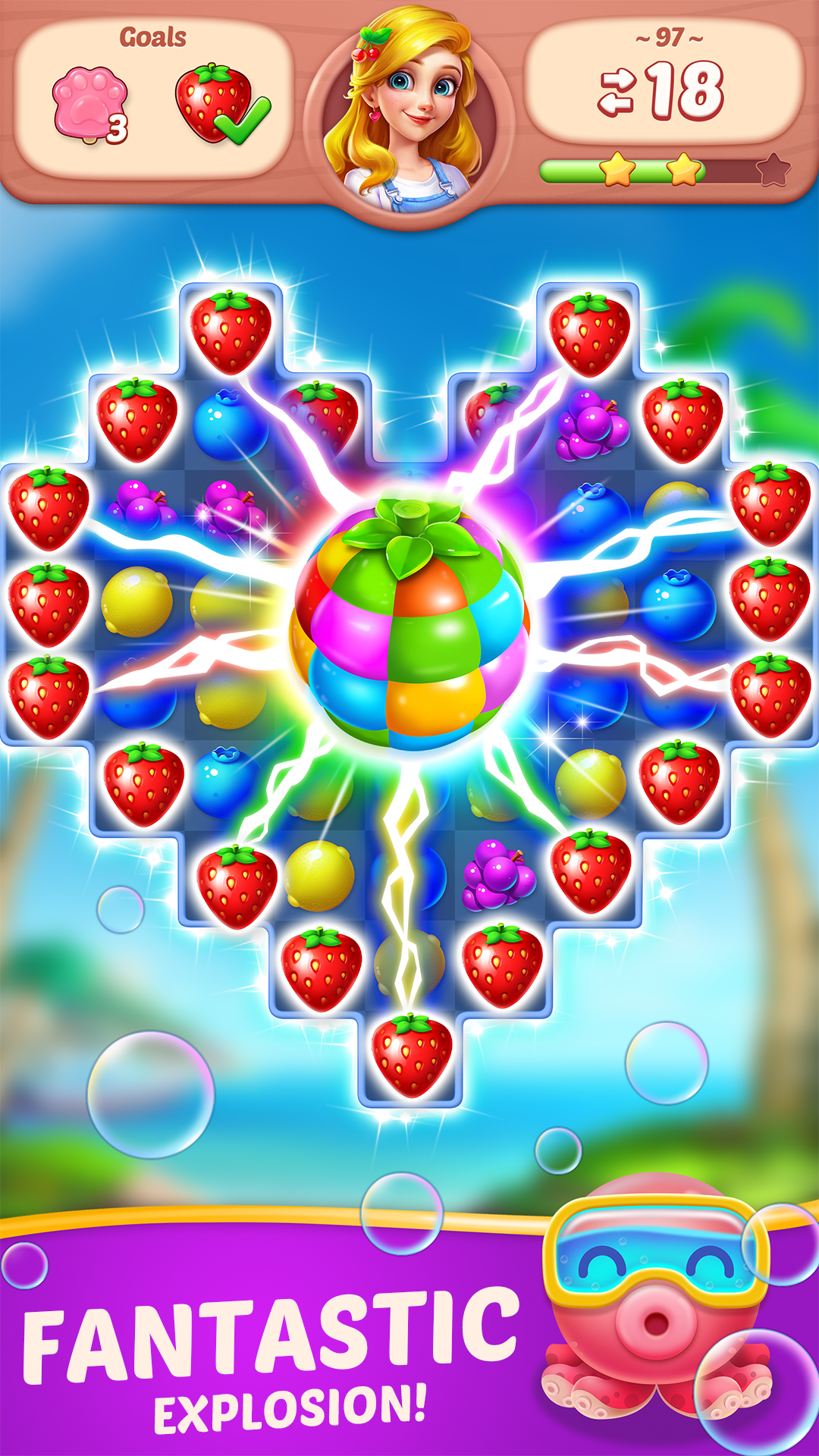 اسکرین شات 2 بازی Fruit Diary - Match 3 Puzzle