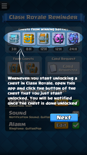 اسکرین شات 4 برنامه Reminder for Clash Royale