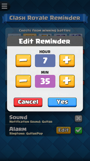 اسکرین شات 6 برنامه Reminder for Clash Royale