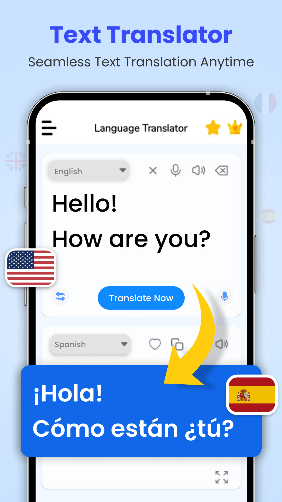اسکرین شات 1 برنامه All Languages Translator App