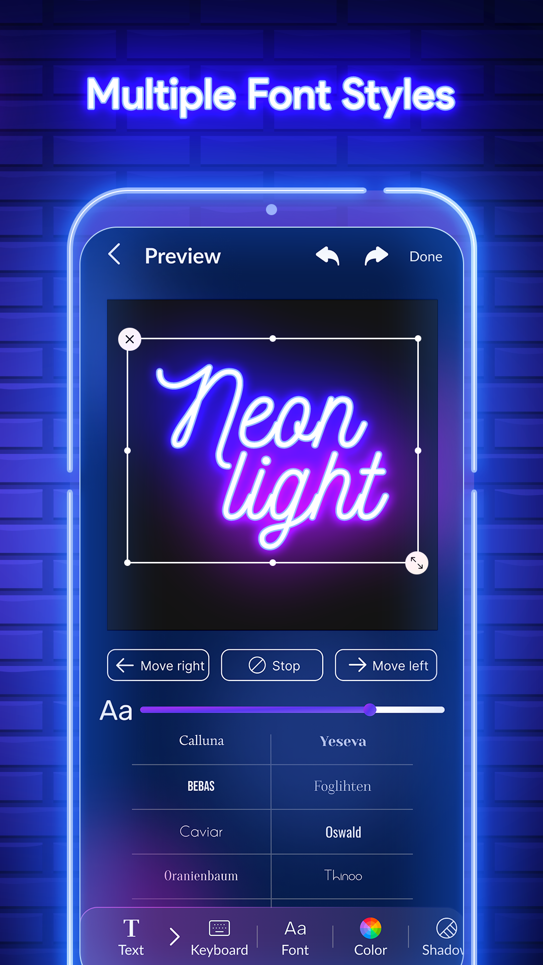 اسکرین شات 5 برنامه Lightboard:Scrolling Neon Text