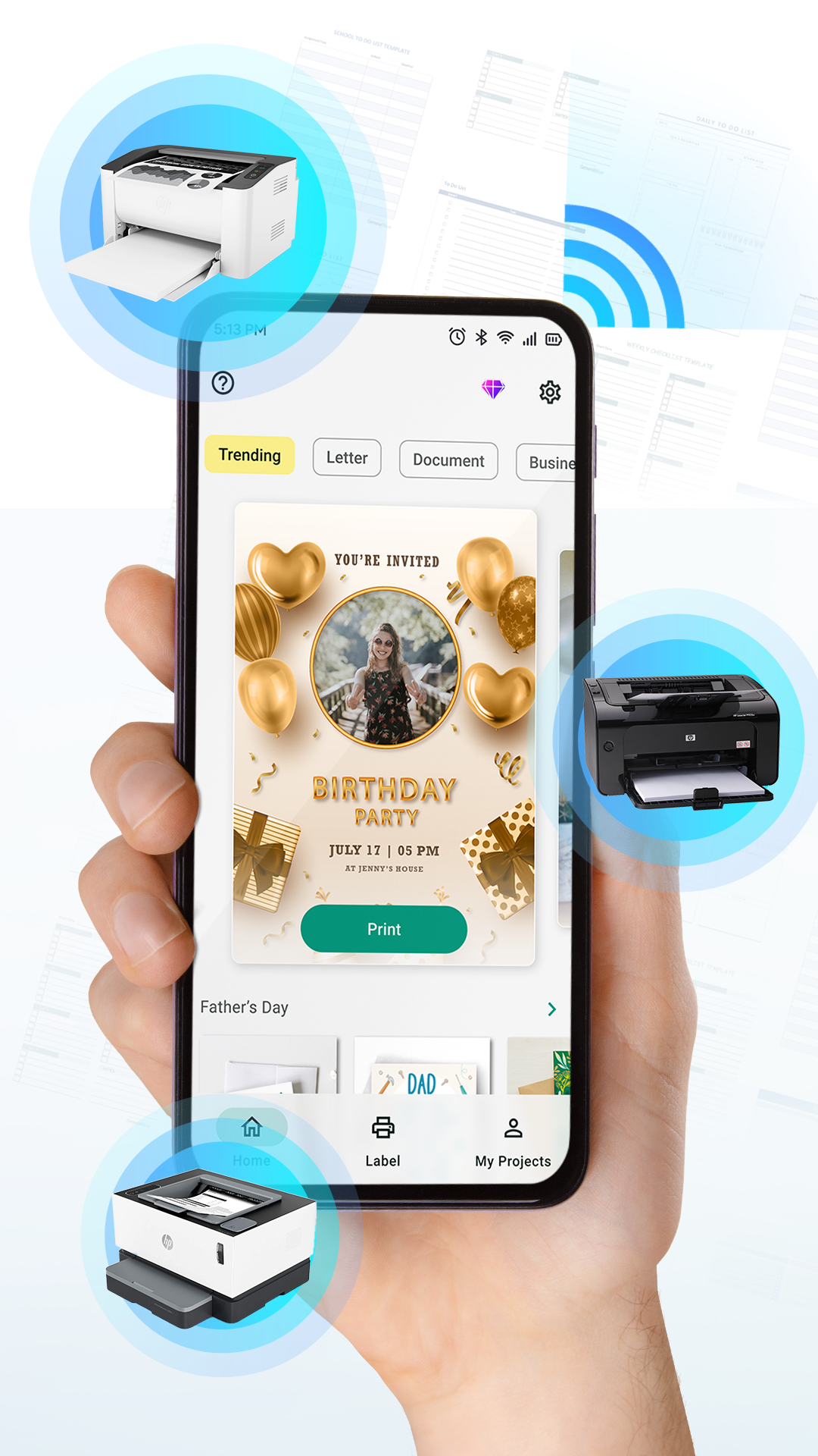 اسکرین شات 3 برنامه Mobile Printer: Simple Print