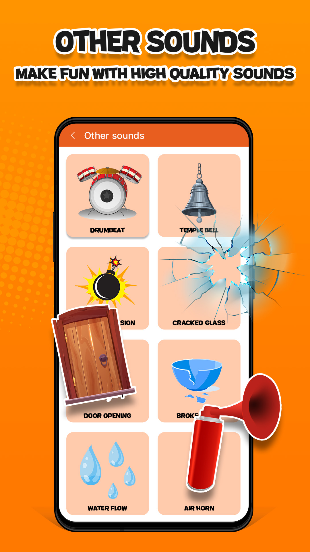 اسکرین شات 6 برنامه Funny prank soundboard