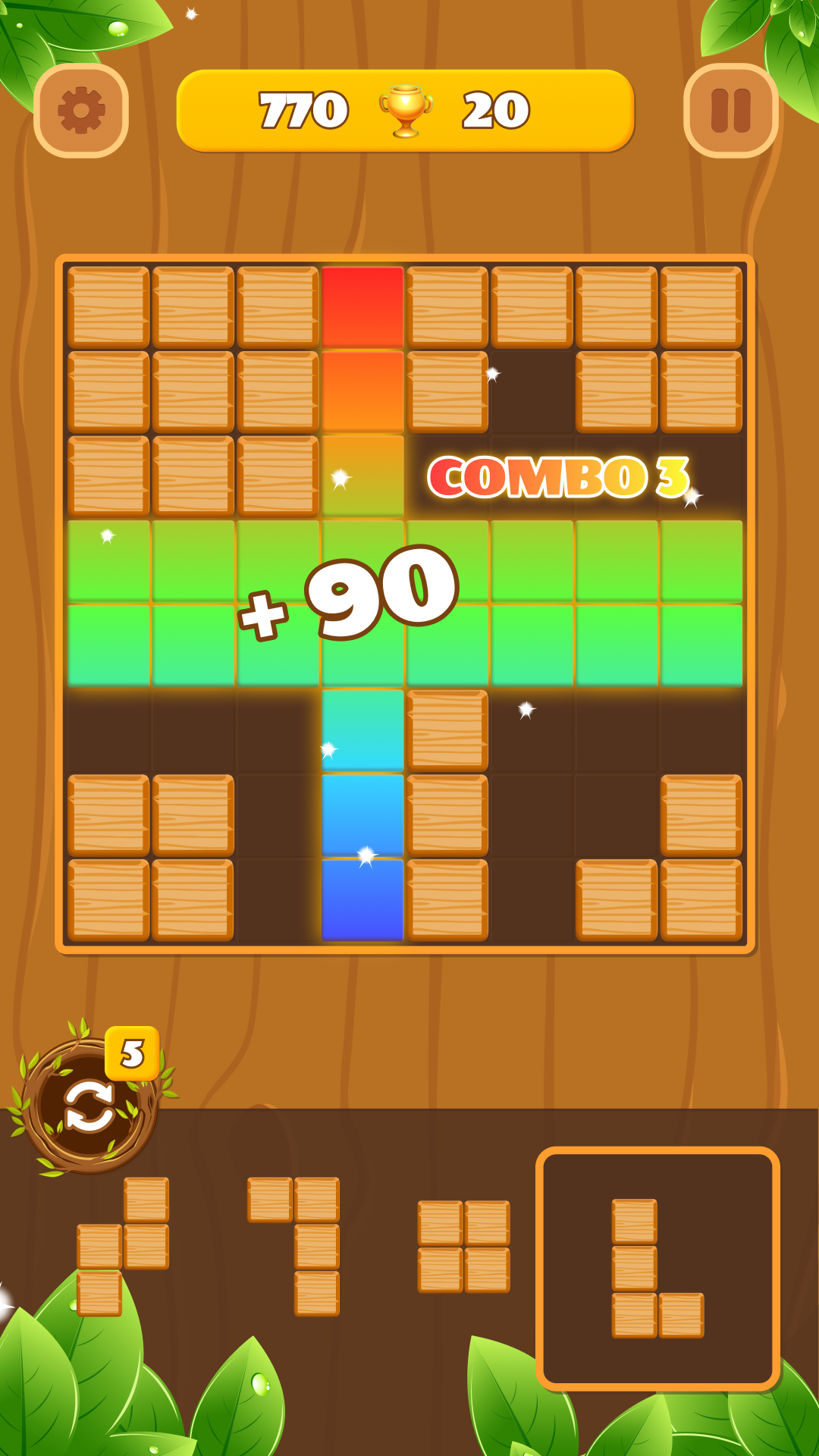 اسکرین شات 4 بازی Woody Block Puzzle: Wood Game