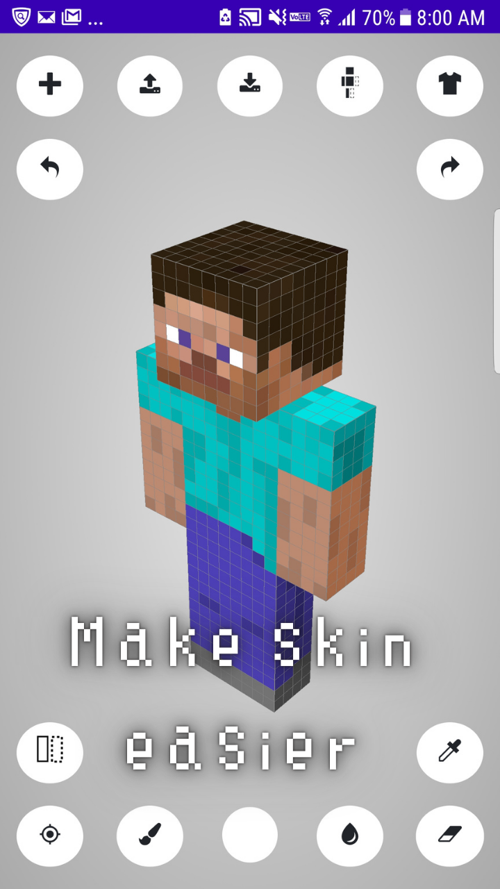اسکرین شات 1 برنامه MCSE Skin Editor for minecraft