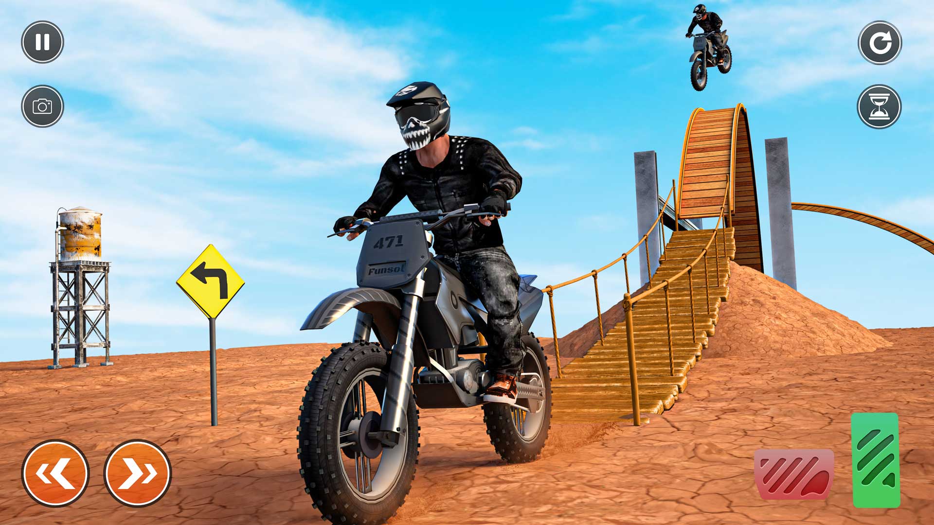 اسکرین شات 3 برنامه Bike Stunt Racing Game offline
