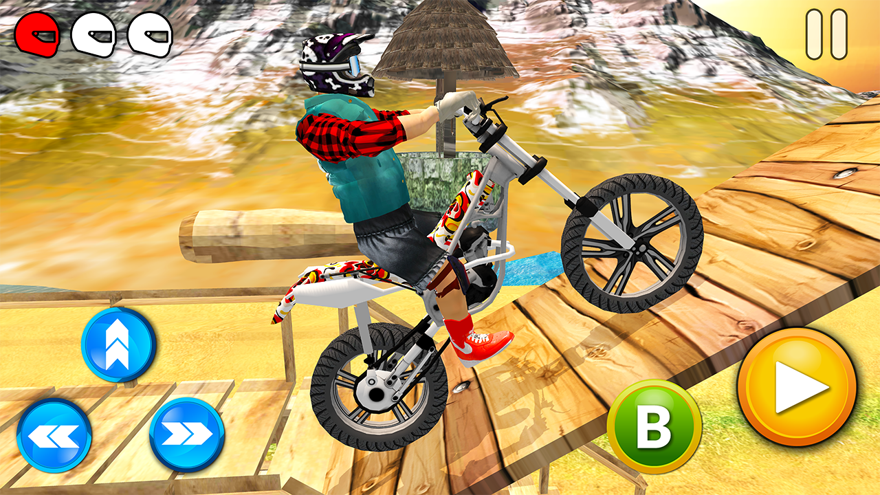 اسکرین شات 3 بازی Tricky Bike Racing With Crazy