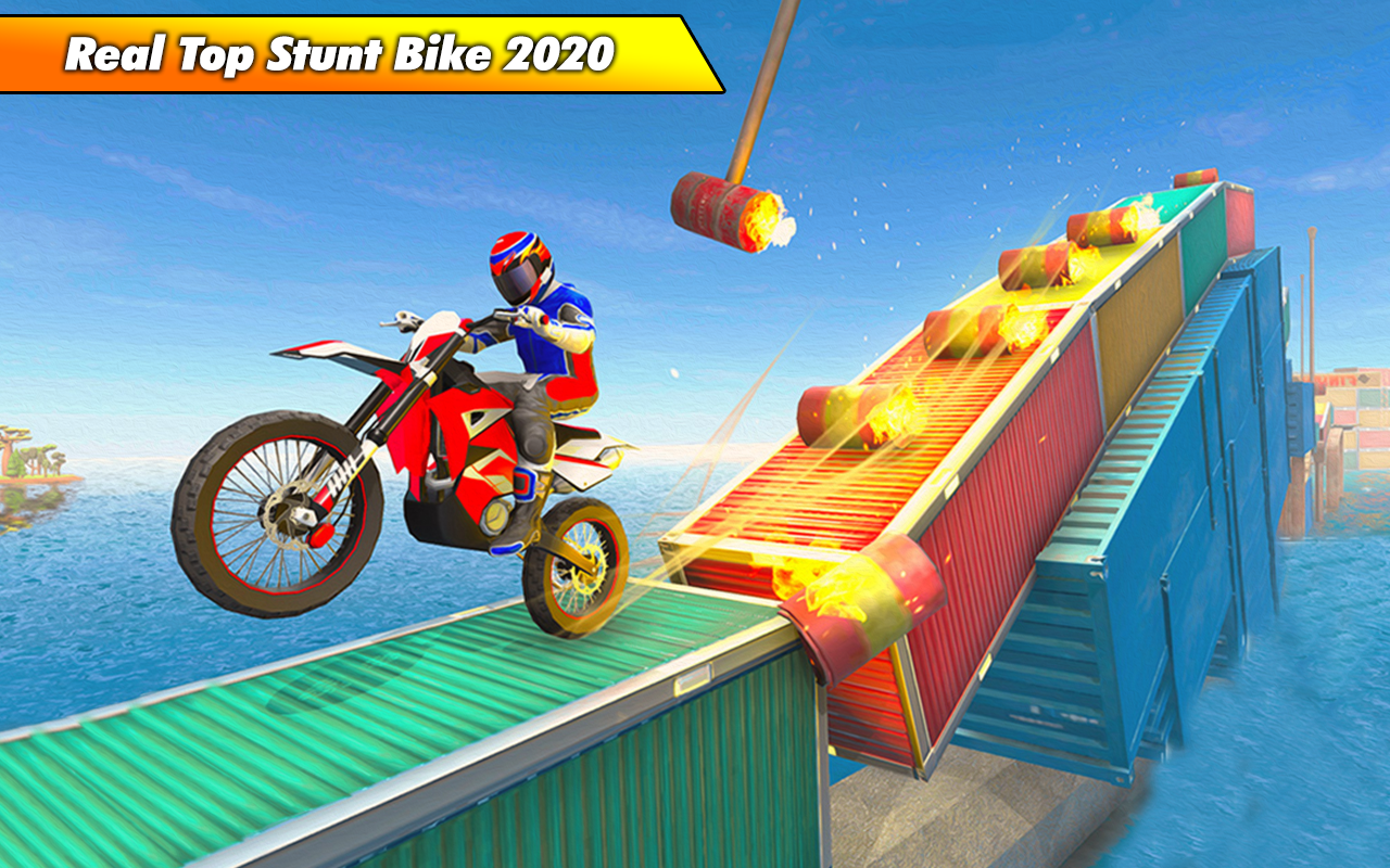 اسکرین شات 3 برنامه Bike Stunt Racing Games 3D