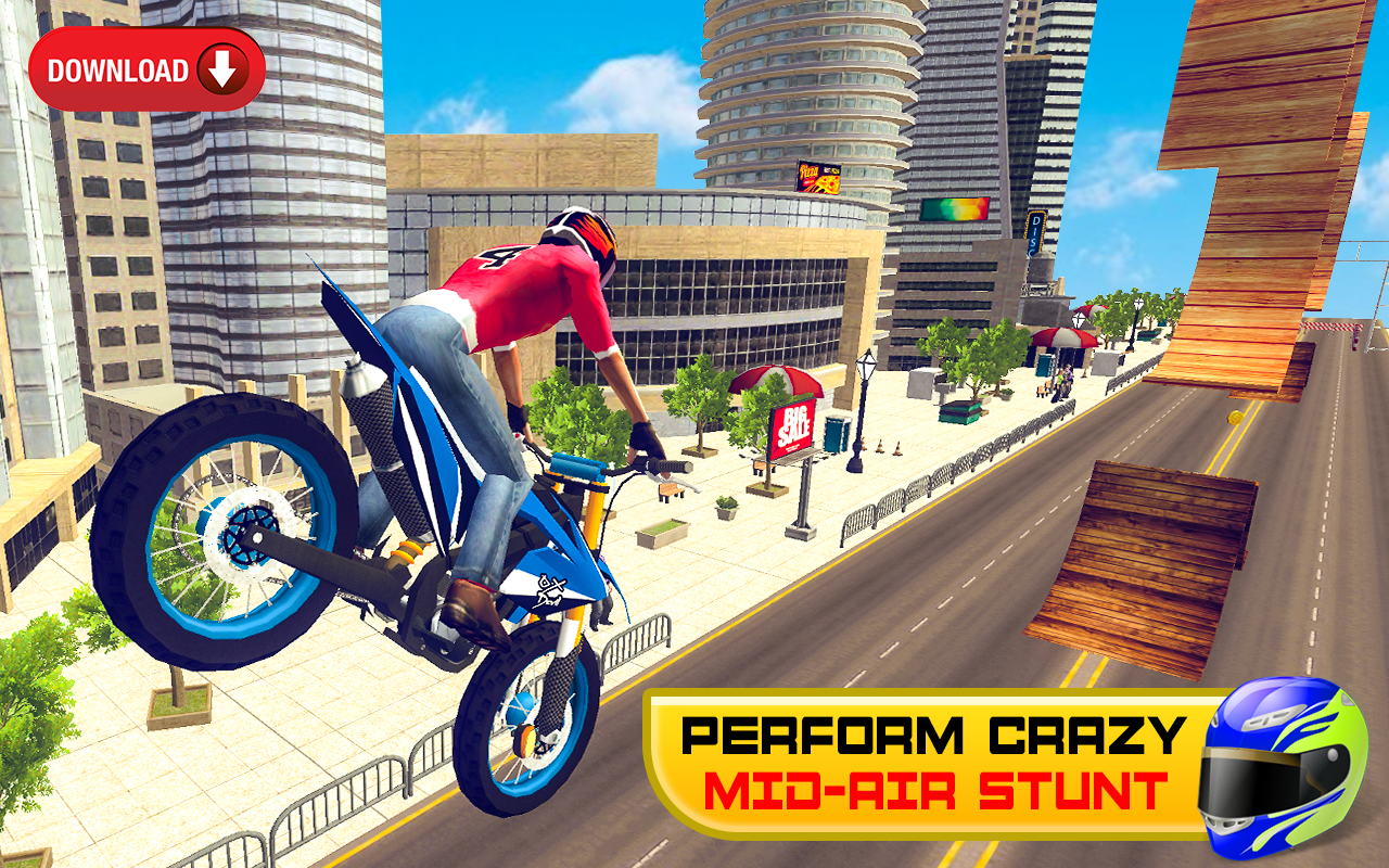 اسکرین شات 4 برنامه Bike Stunt Racing Games 3D